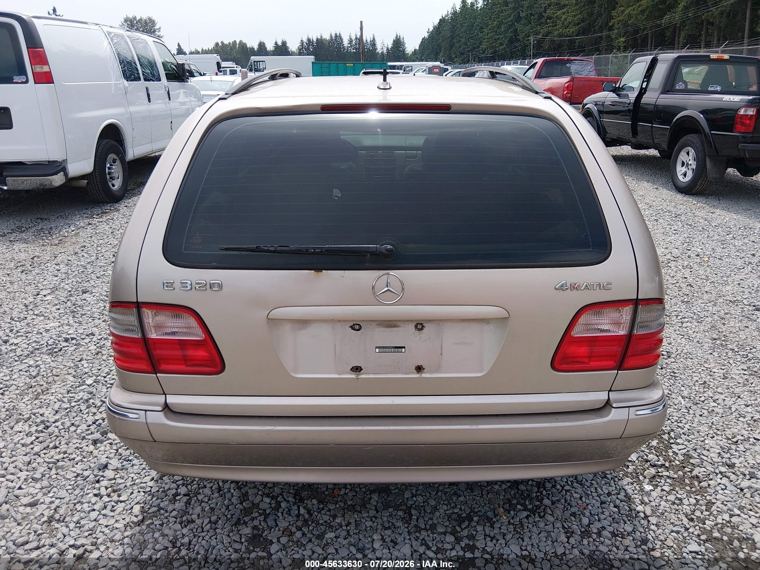 2003 Mercedes-benz E 320 4m Gold vin: WDBJH82J63X084837