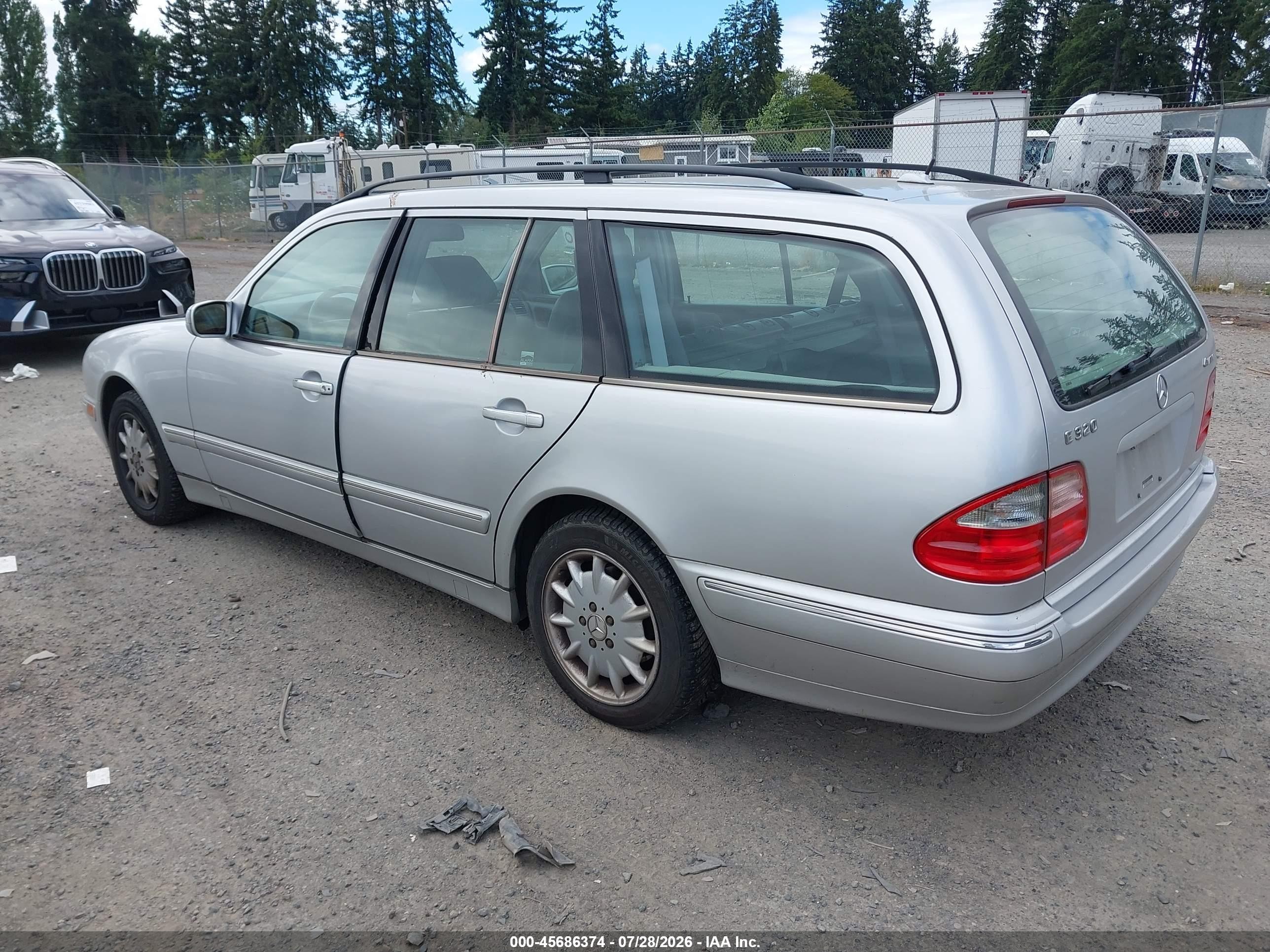 2002 Mercedes-benz E 320 4m Silver vin: WDBJH82J92X062359