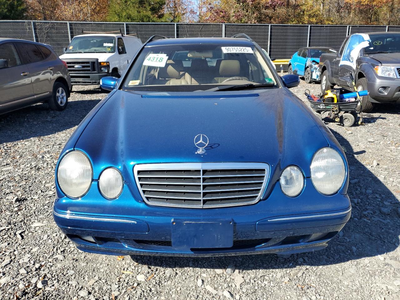 2000 Mercedes-benz E 320 4matic Blue vin: WDBJH82J9YX037115