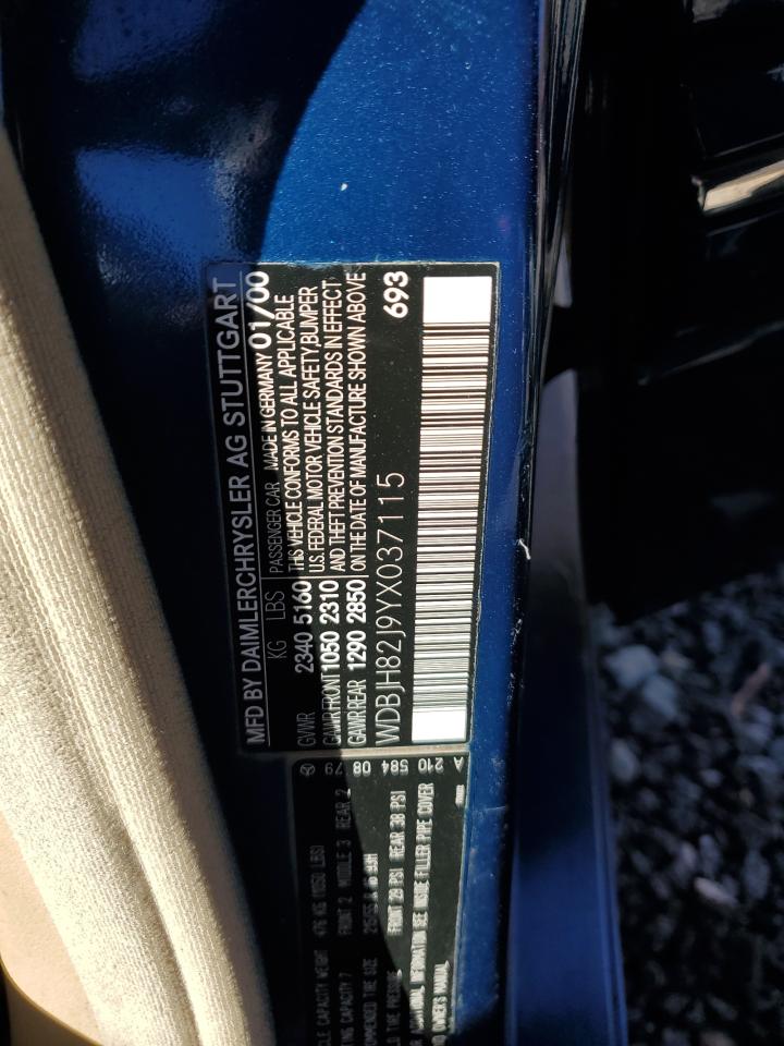 2000 Mercedes-benz E 320 4matic Blue vin: WDBJH82J9YX037115