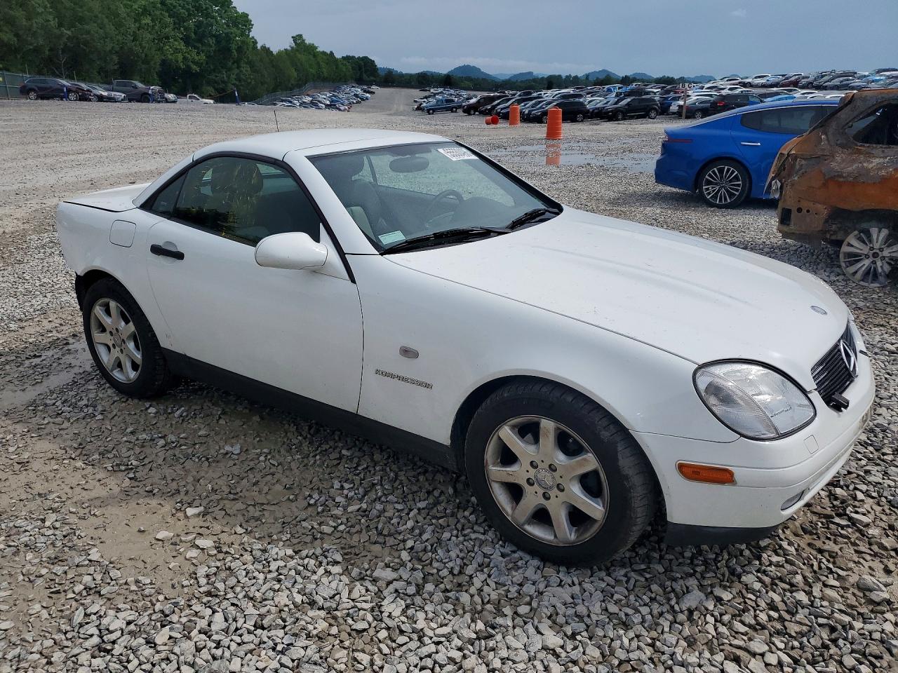 1998 Mercedes-benz Slk 230 Kompressor White vin: WDBKK47F0WF061647