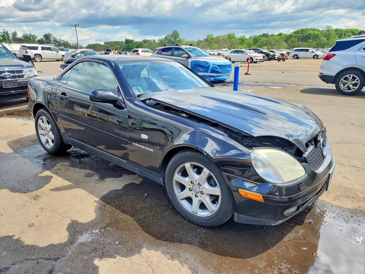 1998 Mercedes-benz Slk 230 Kompressor Black vin: WDBKK47F0WF063771
