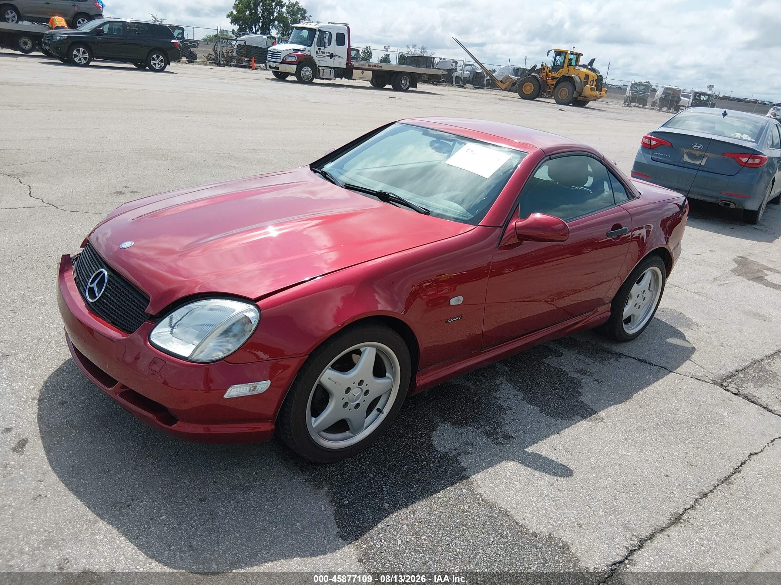1999 Mercedes-benz Slk 230 Kompressor Red vin: WDBKK47F0XF116812