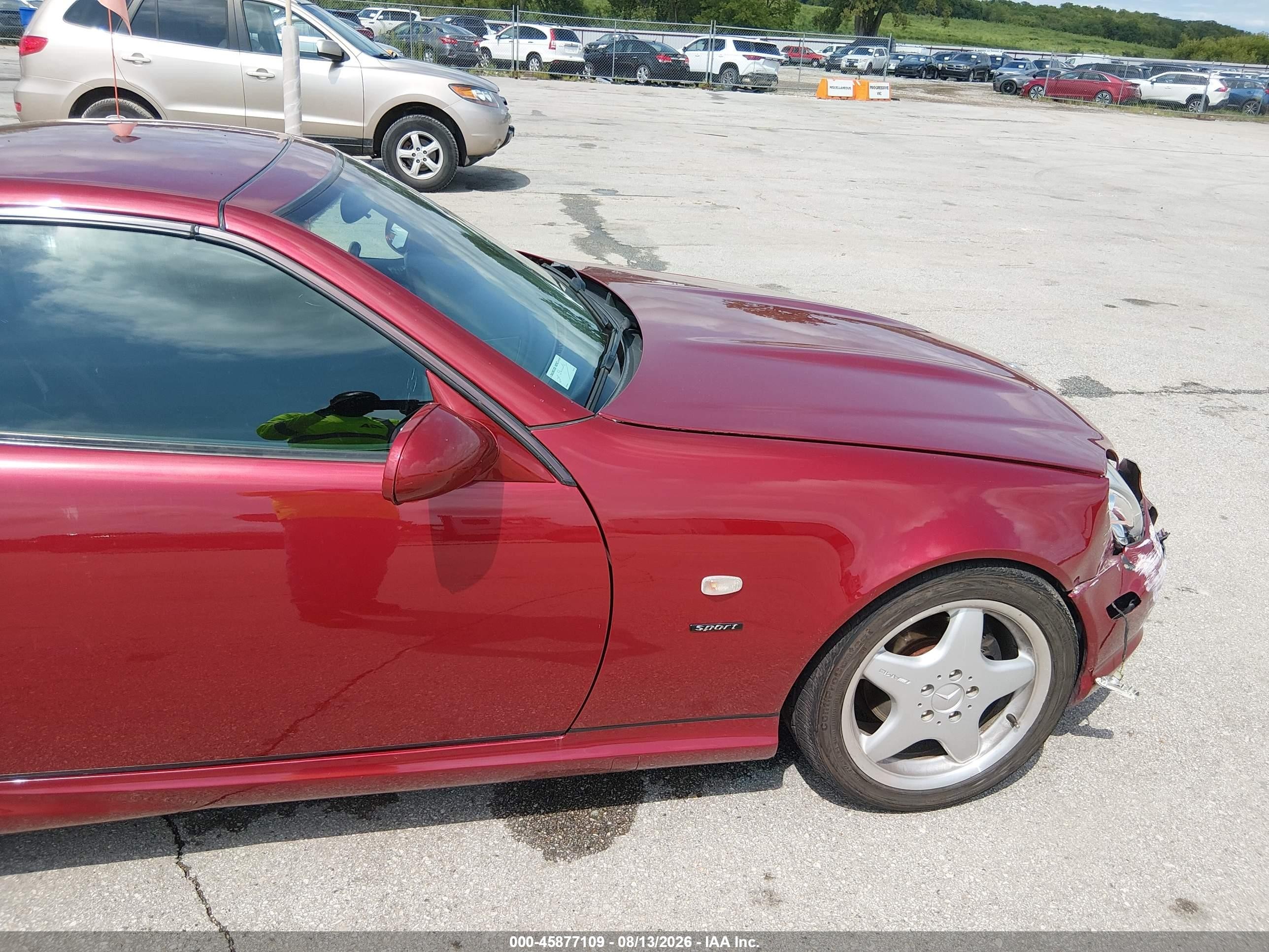 1999 Mercedes-benz Slk 230 Kompressor Red vin: WDBKK47F0XF116812