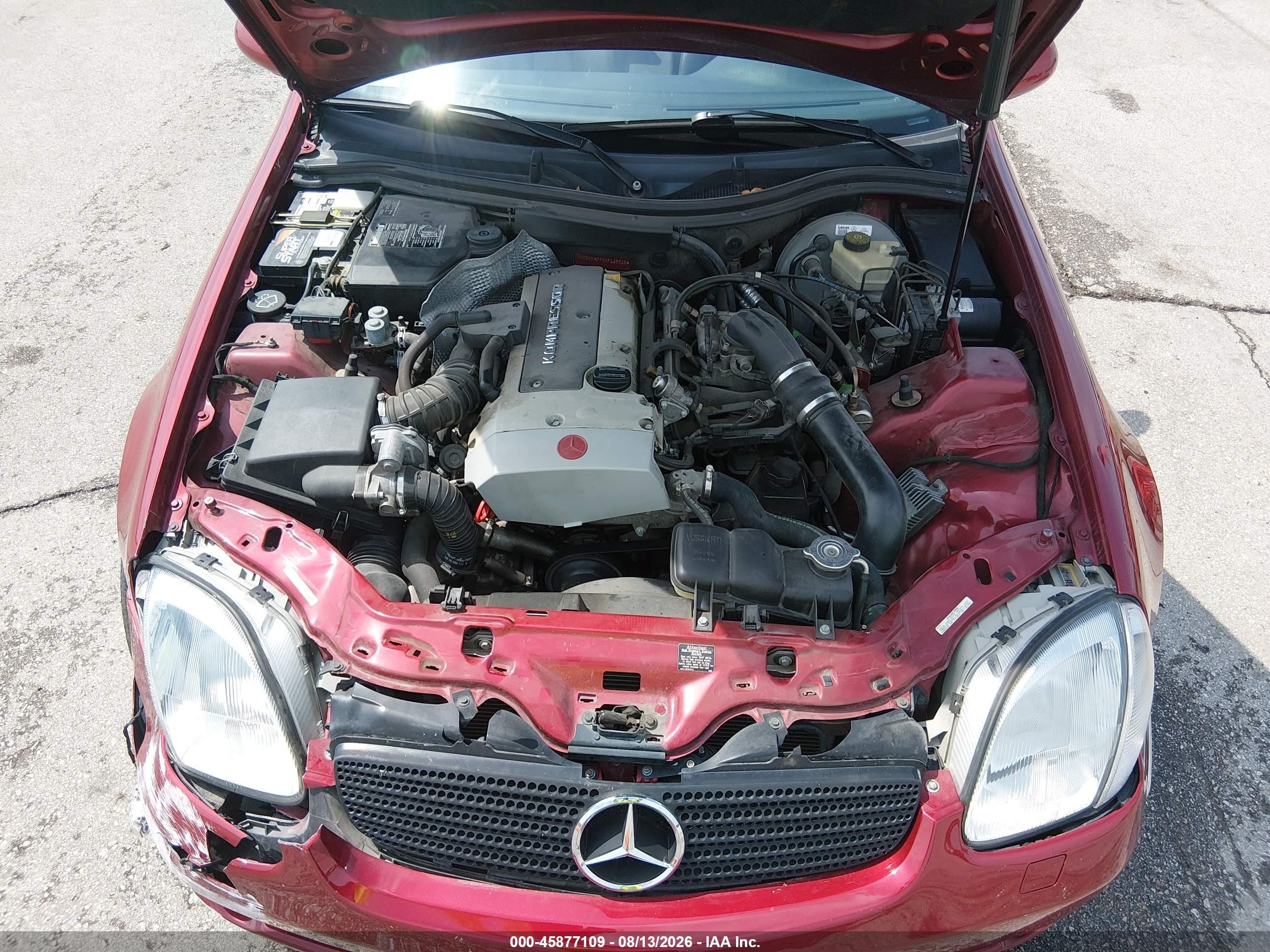 1999 Mercedes-benz Slk 230 Kompressor Red vin: WDBKK47F0XF116812
