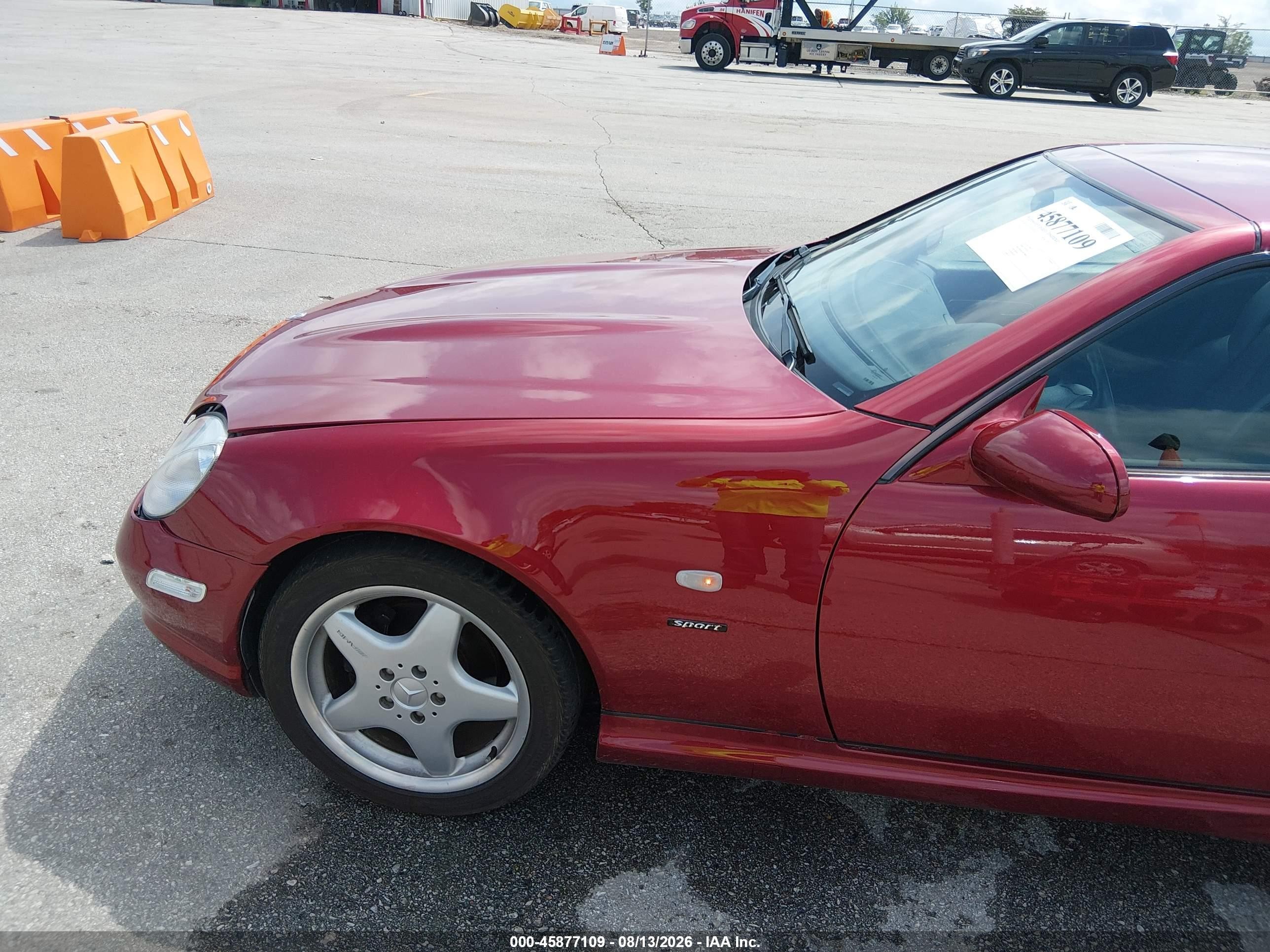 1999 Mercedes-benz Slk 230 Kompressor Red vin: WDBKK47F0XF116812