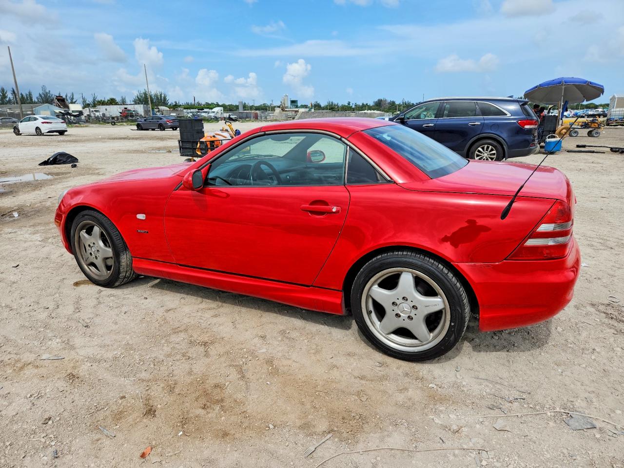 1999 Mercedes-benz Slk 230 Kompressor Red vin: WDBKK47F0XF137949