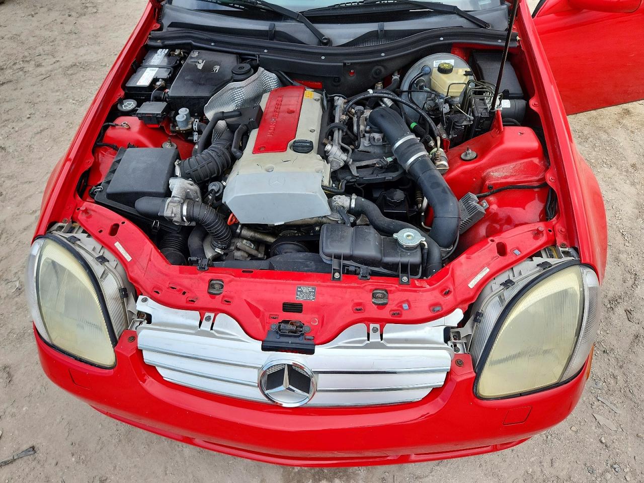 1999 Mercedes-benz Slk 230 Kompressor Red vin: WDBKK47F0XF137949