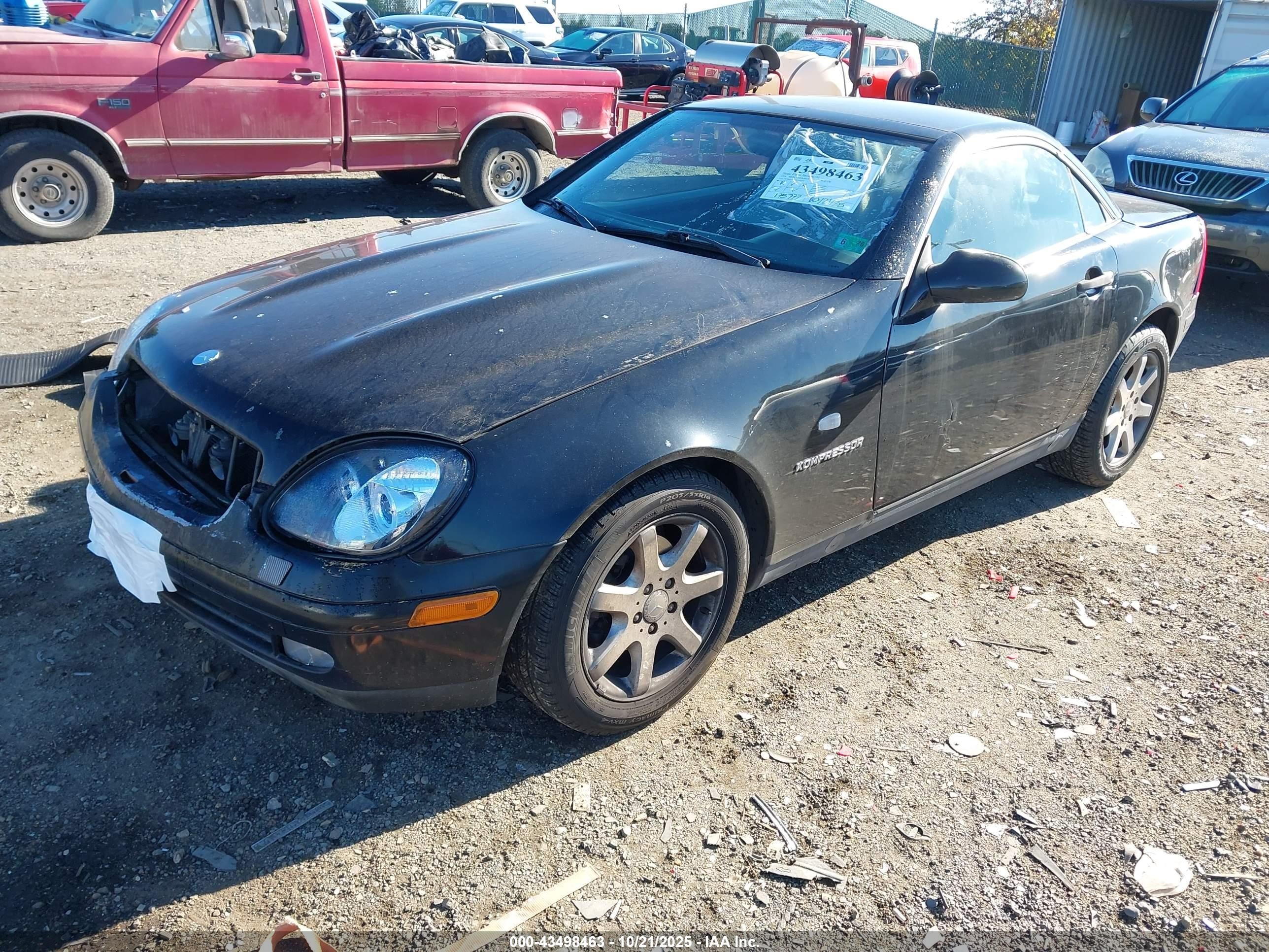 1998 Mercedes-benz Slk 230   Черный vin: WDBKK47F1WF010349