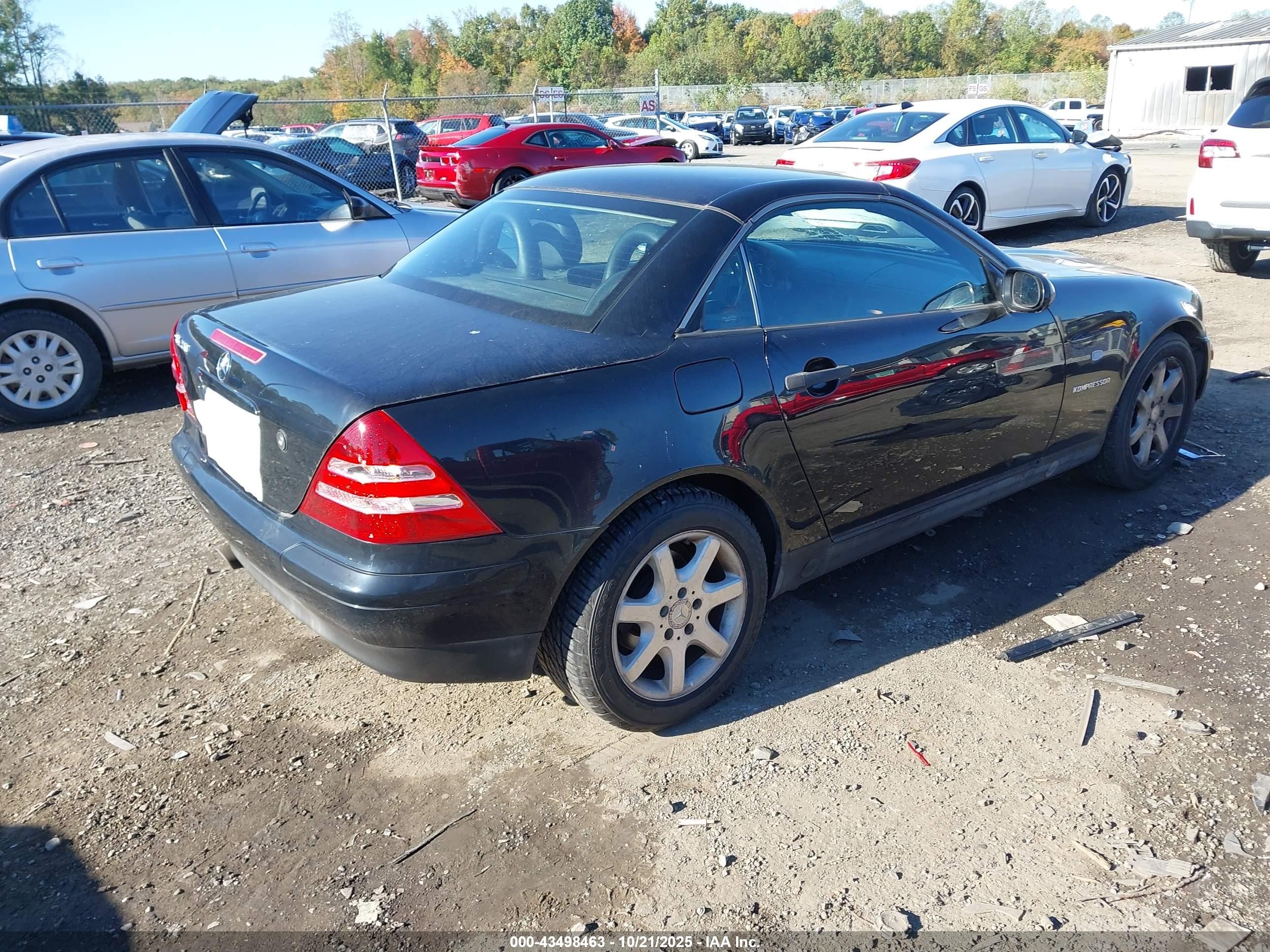 1998 Mercedes-benz Slk 230   Черный vin: WDBKK47F1WF010349