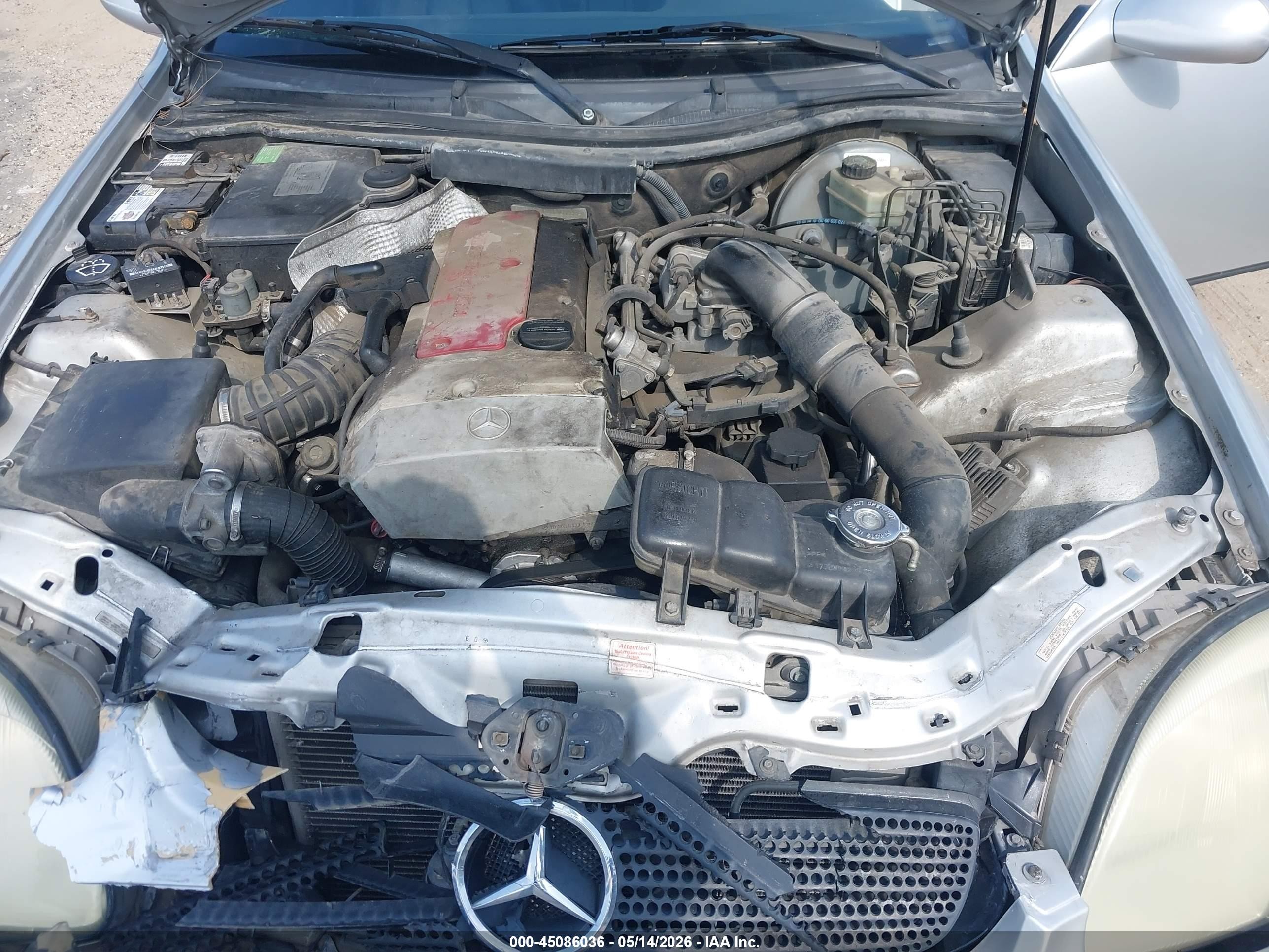 1998 Mercedes-benz Slk 230   Silver vin: WDBKK47F1WF069353