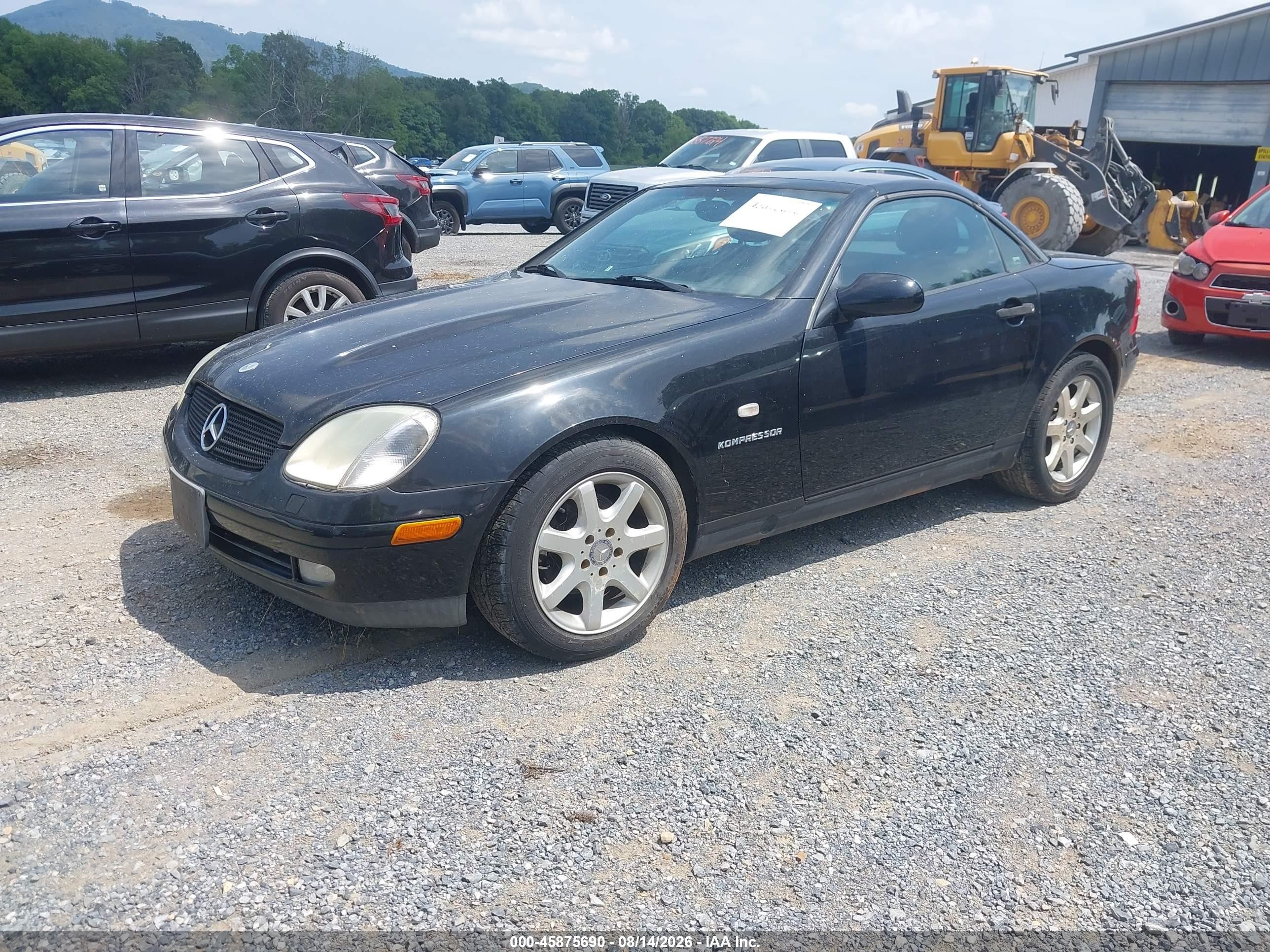 1999 Mercedes-benz Slk 230 Kompressor Black vin: WDBKK47F2XF137631