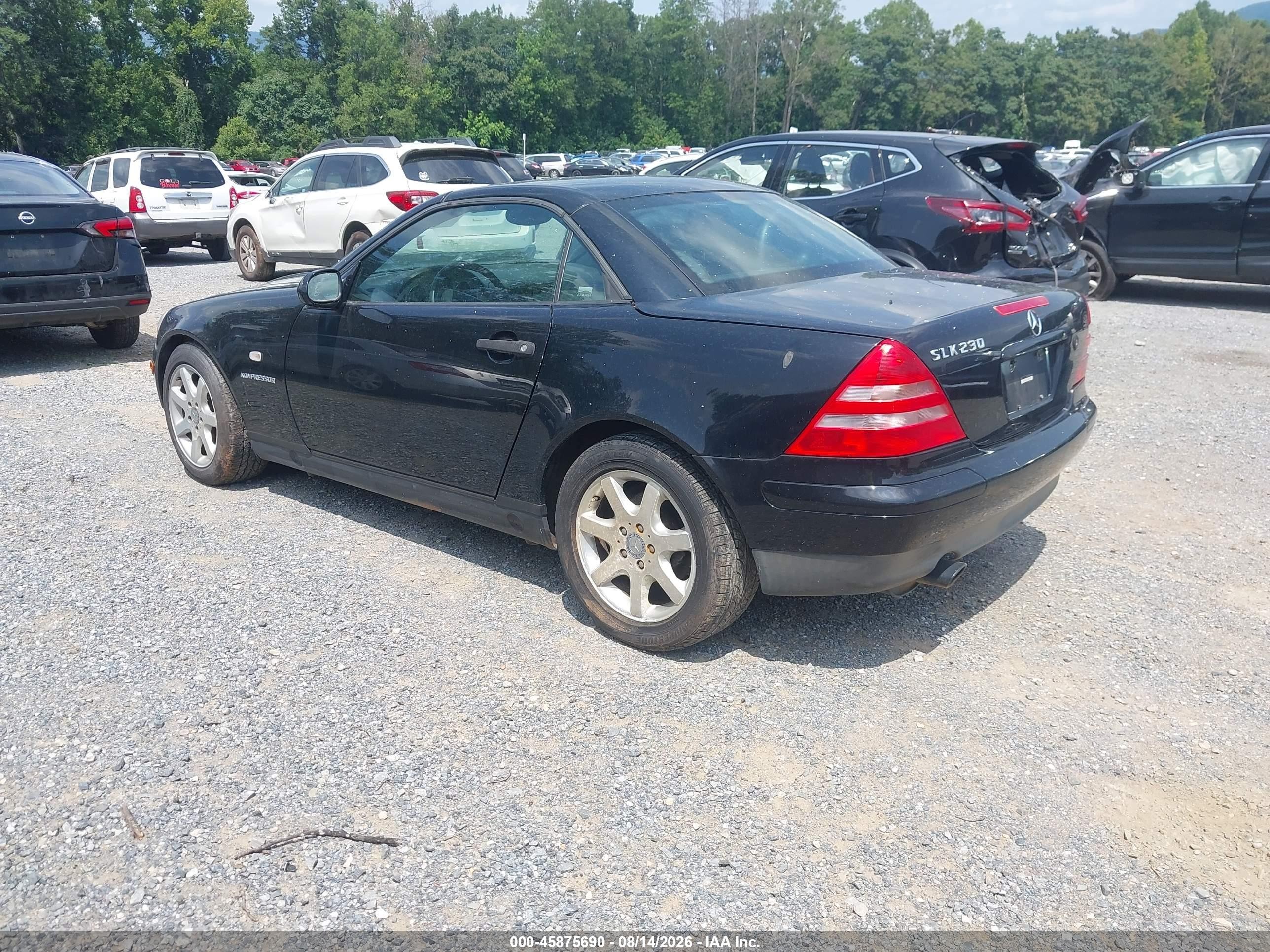 1999 Mercedes-benz Slk 230 Kompressor Black vin: WDBKK47F2XF137631