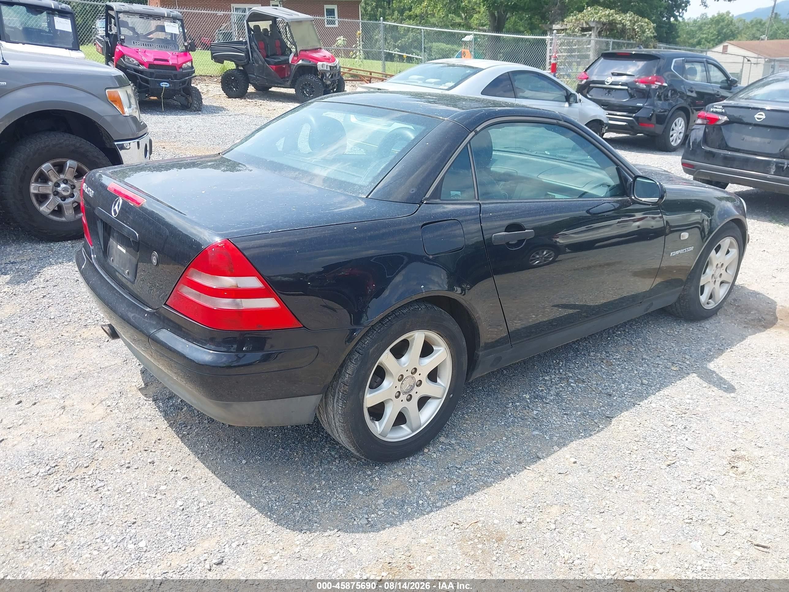 1999 Mercedes-benz Slk 230 Kompressor Black vin: WDBKK47F2XF137631