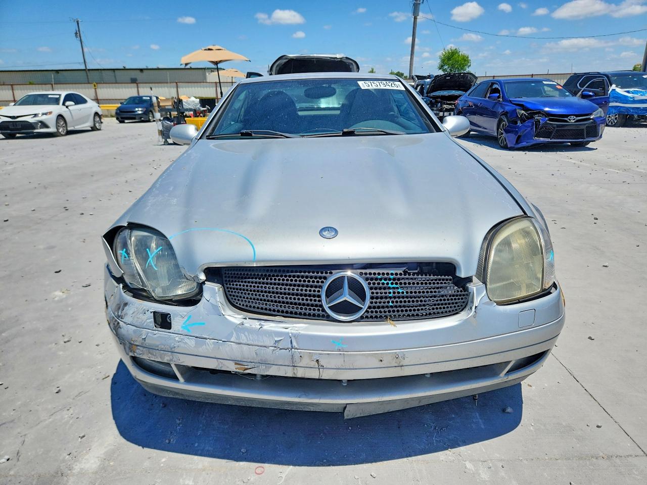1999 Mercedes-benz Slk 230 Kompressor Silver vin: WDBKK47F3XF127819