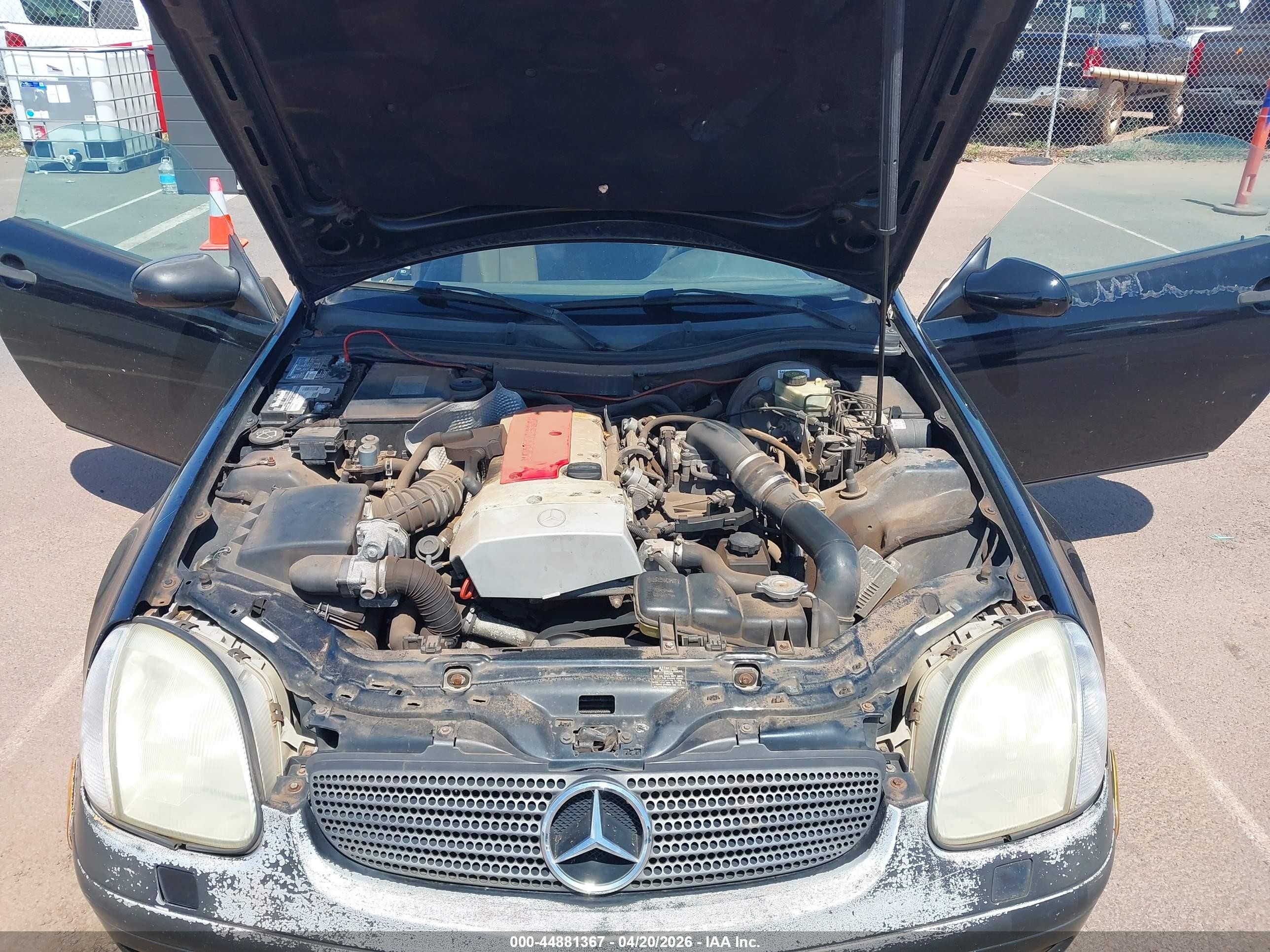 1999 Mercedes-benz Slk 230 Kompressor Black vin: WDBKK47F5XF093642