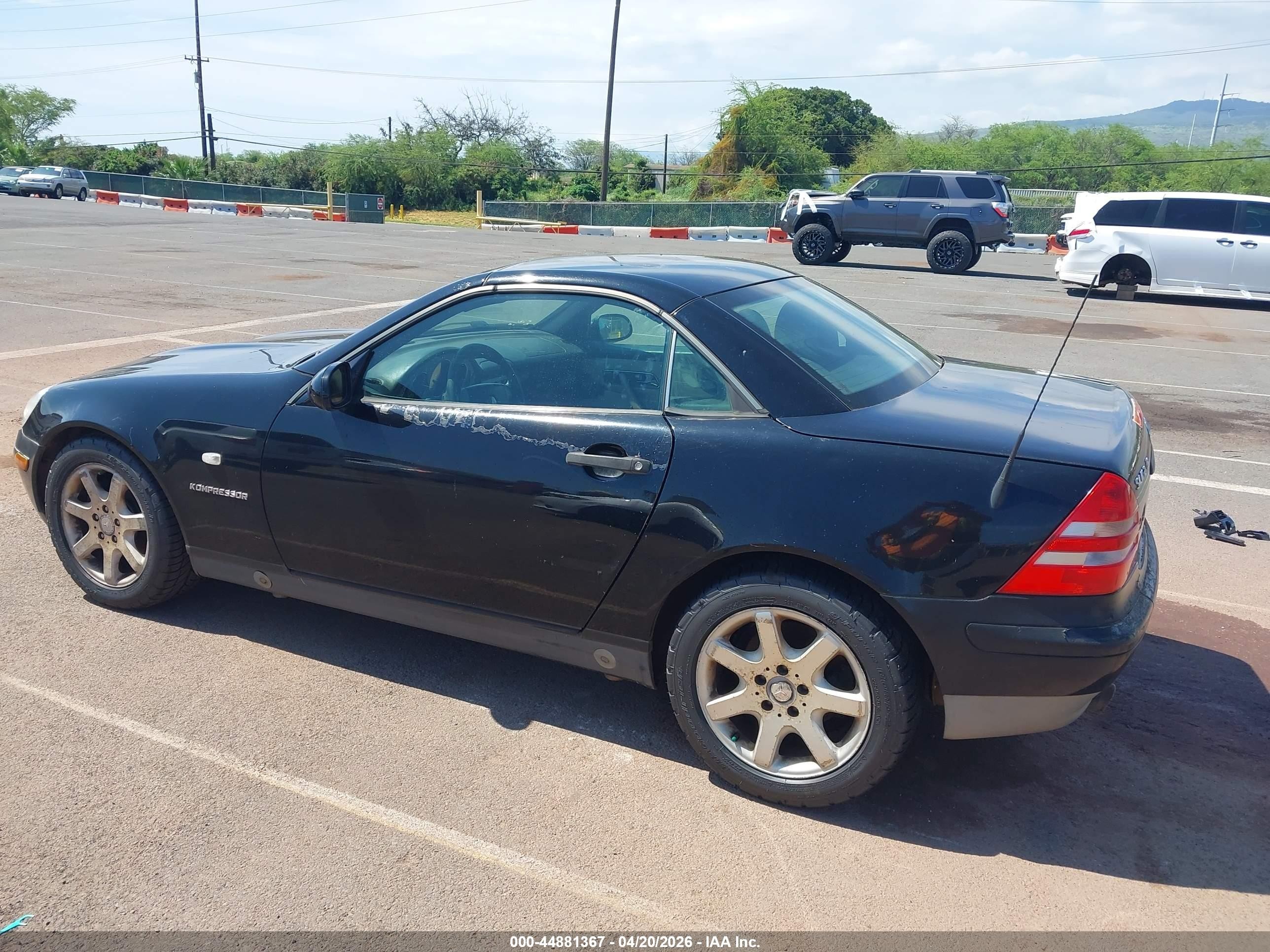 1999 Mercedes-benz Slk 230 Kompressor Black vin: WDBKK47F5XF093642