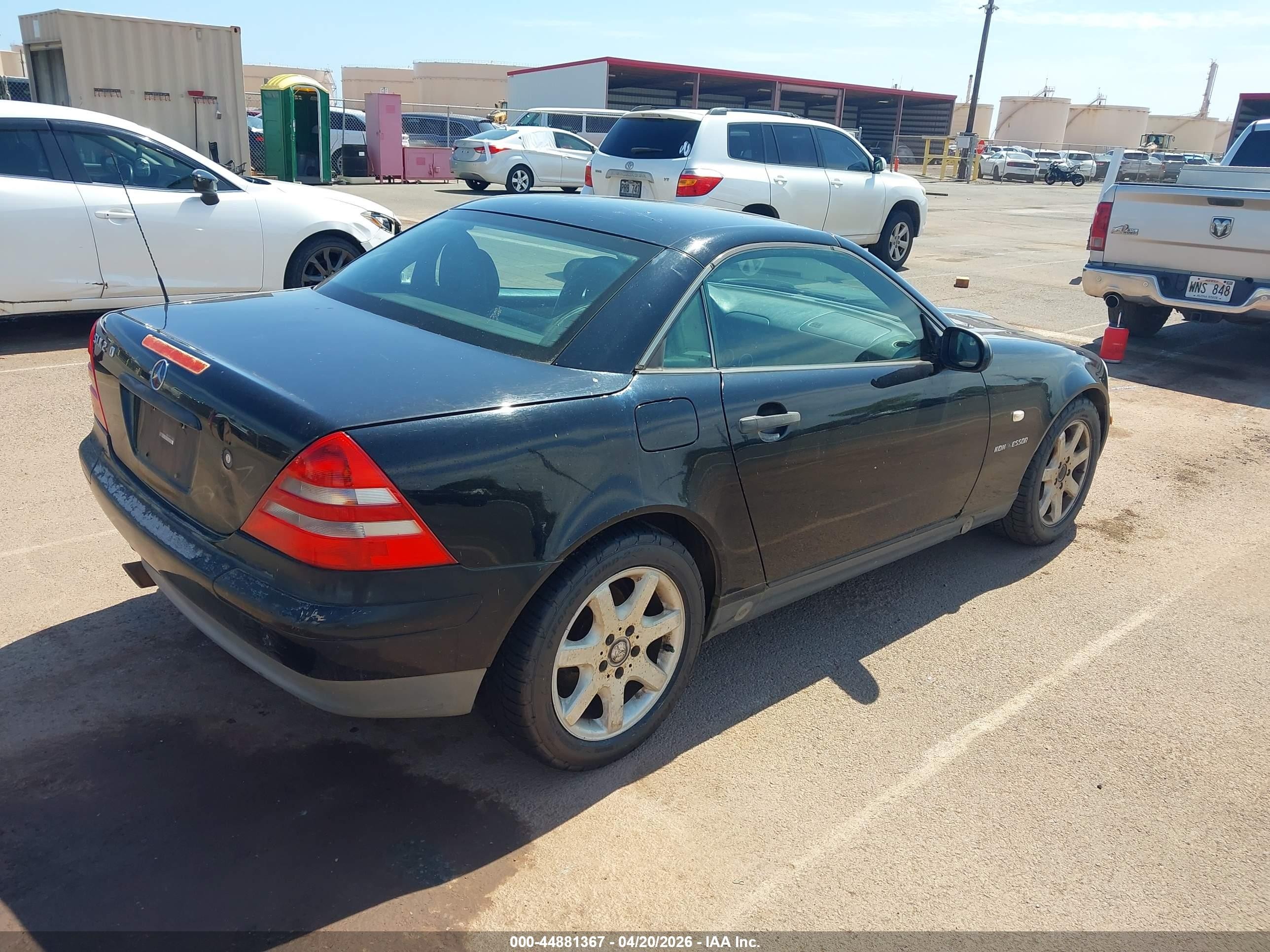1999 Mercedes-benz Slk 230 Kompressor Black vin: WDBKK47F5XF093642