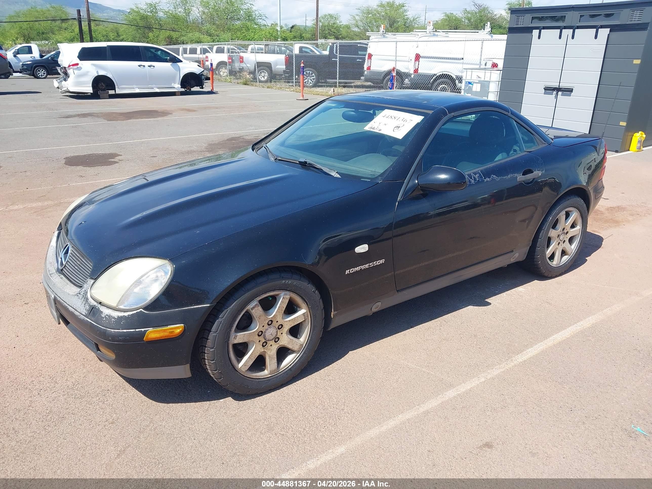 1999 Mercedes-benz Slk 230 Kompressor Black vin: WDBKK47F5XF093642