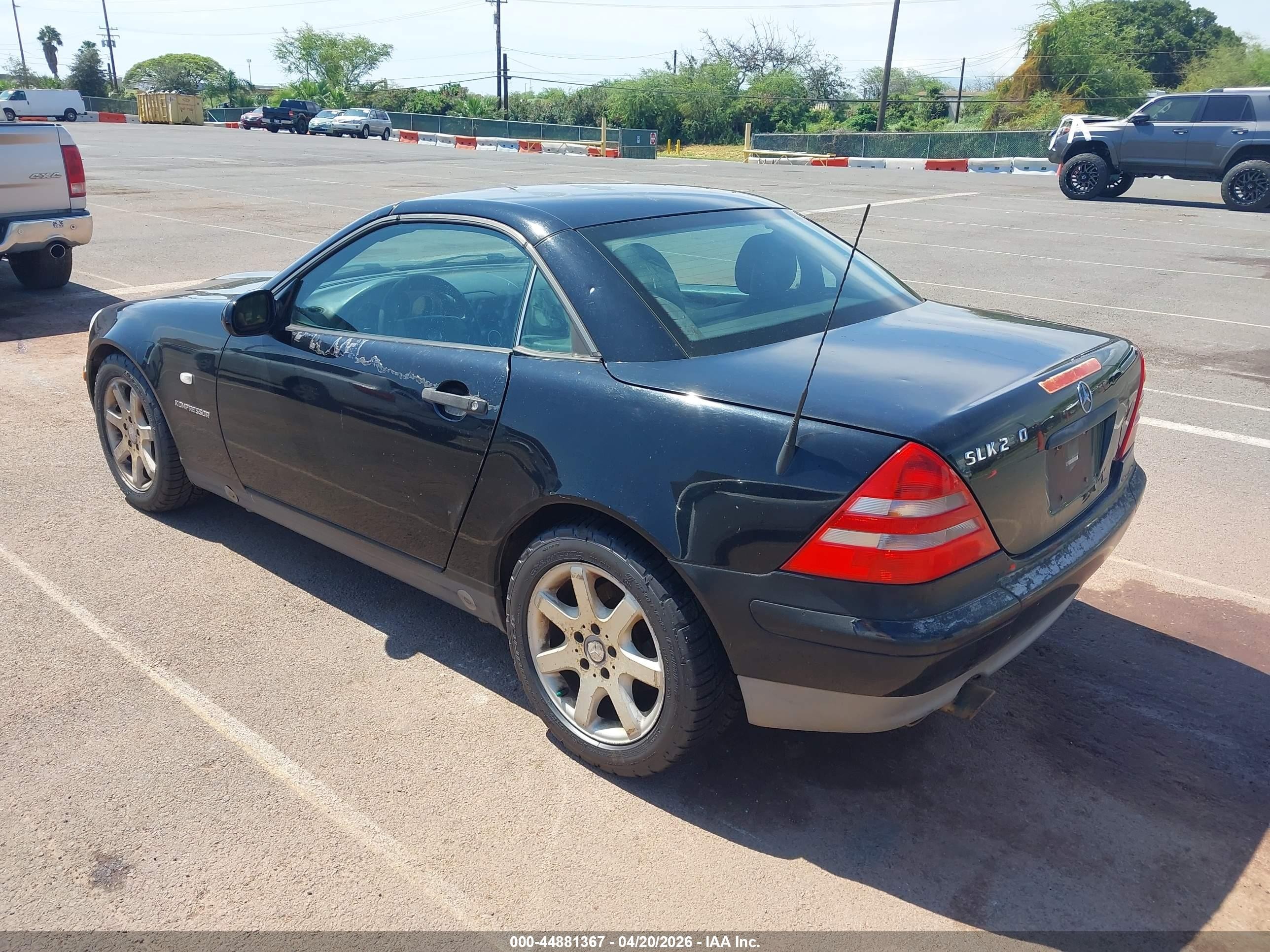 1999 Mercedes-benz Slk 230 Kompressor Black vin: WDBKK47F5XF093642