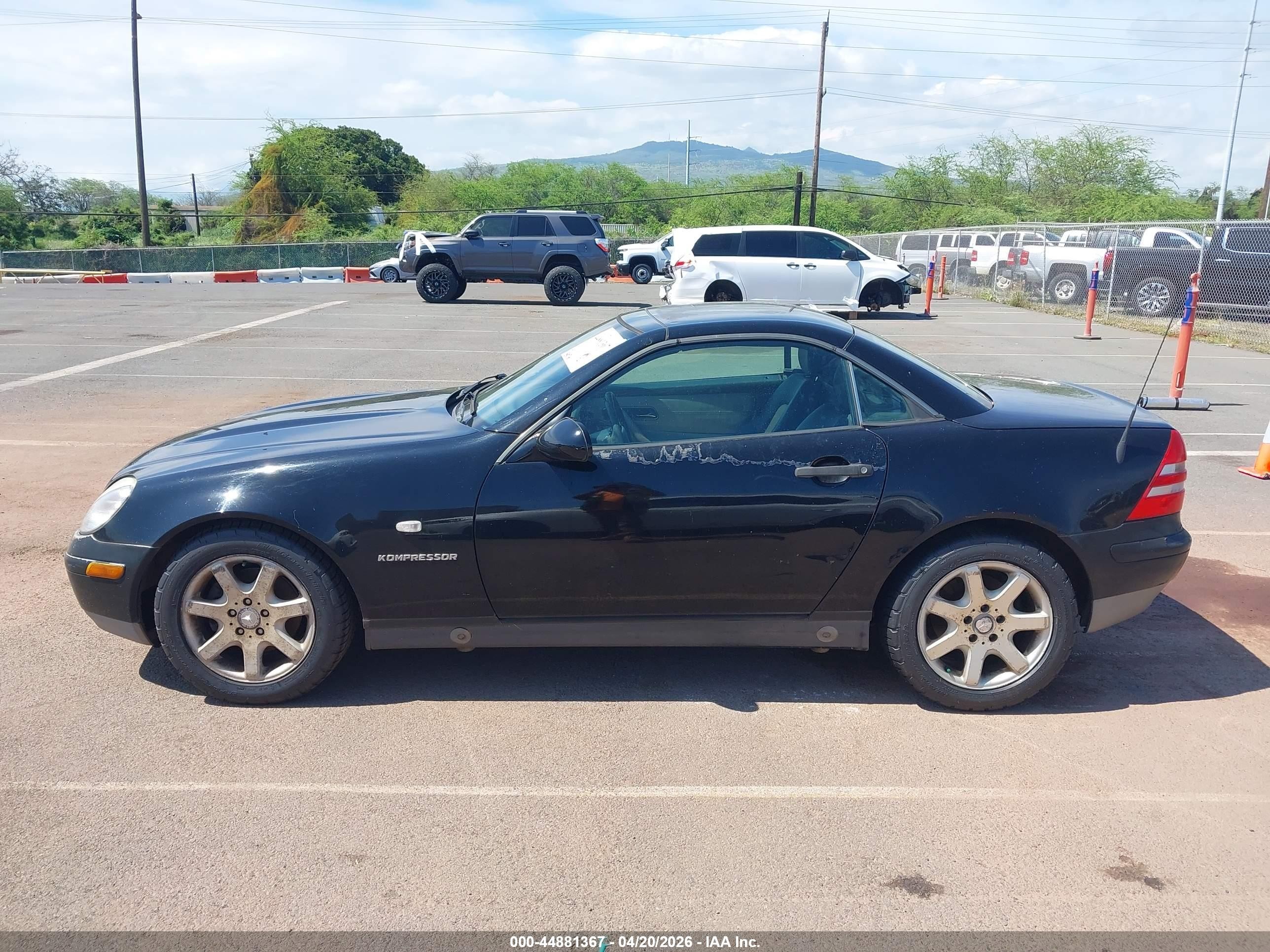 1999 Mercedes-benz Slk 230 Kompressor Black vin: WDBKK47F5XF093642