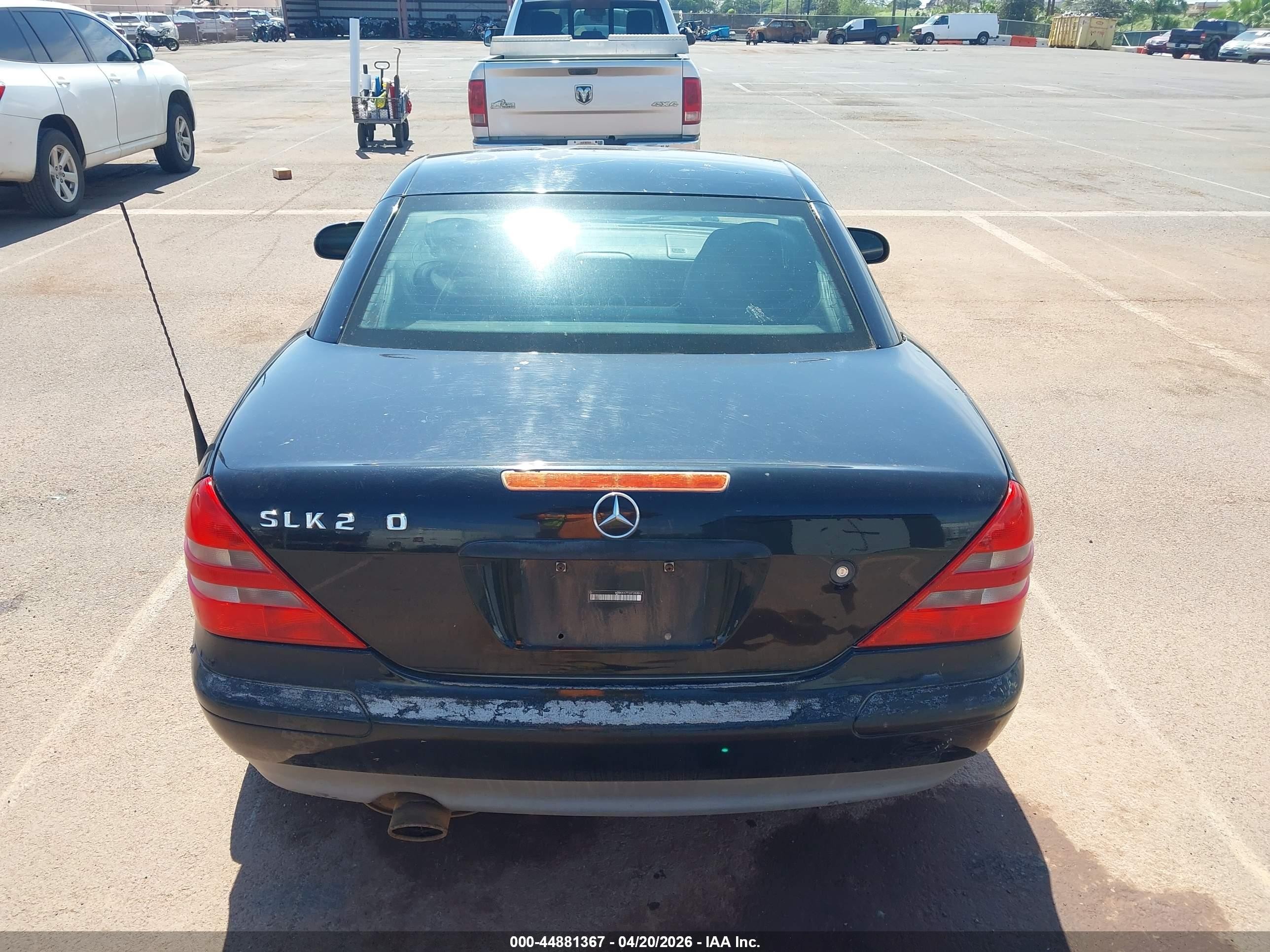 1999 Mercedes-benz Slk 230 Kompressor Black vin: WDBKK47F5XF093642