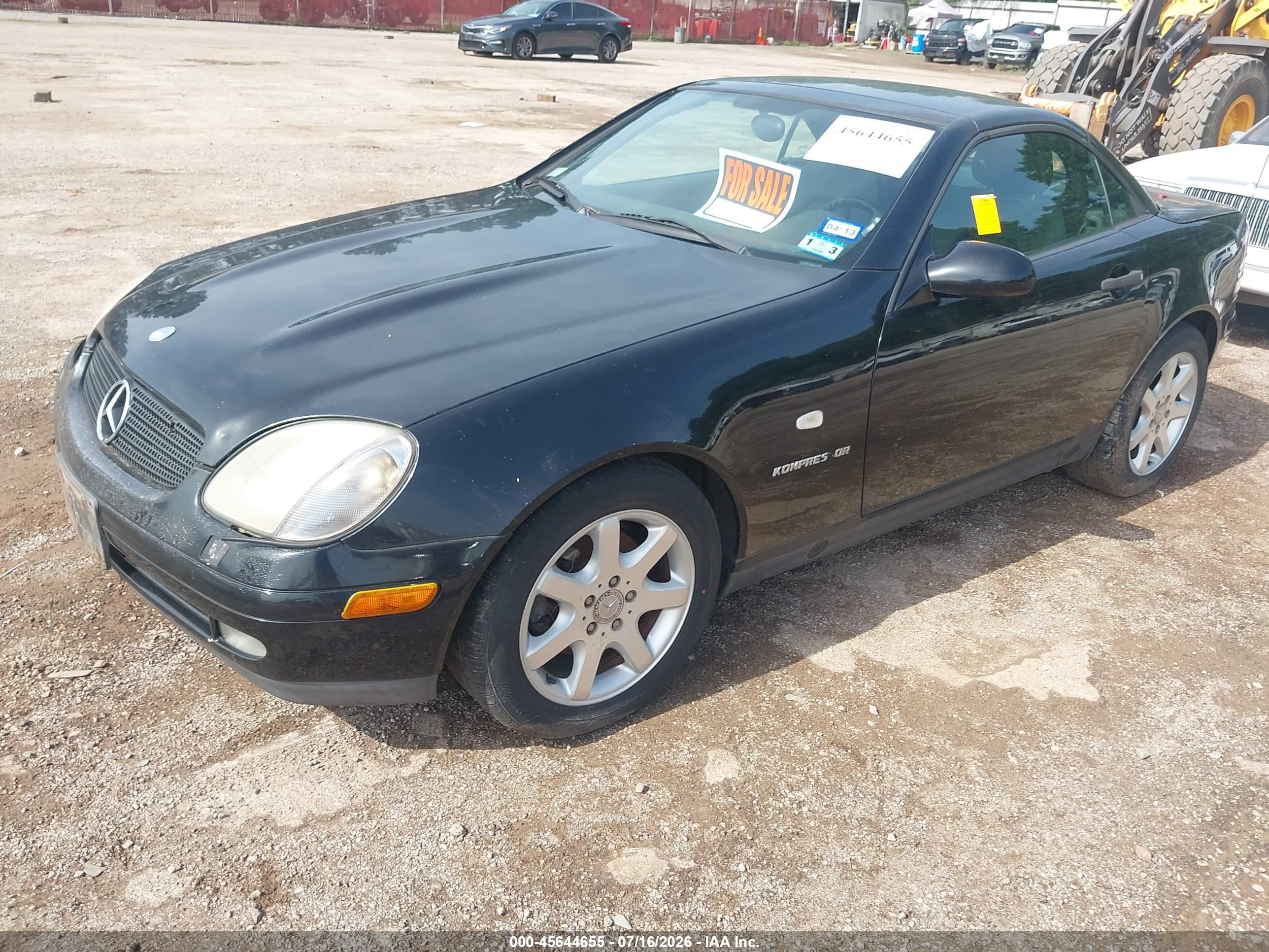 1999 Mercedes-benz Slk 230 Kompressor Black vin: WDBKK47F5XF111623