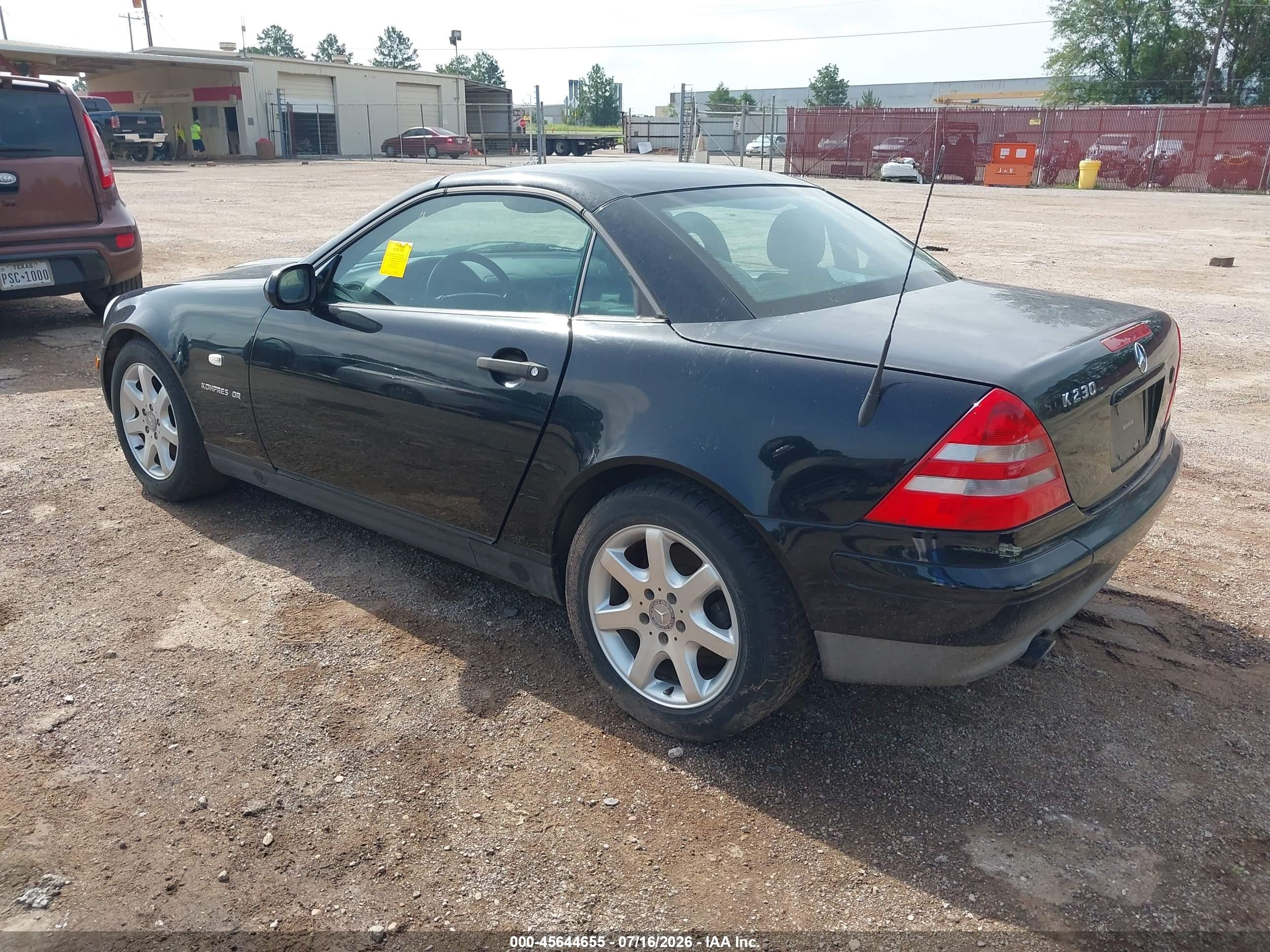 1999 Mercedes-benz Slk 230 Kompressor Black vin: WDBKK47F5XF111623