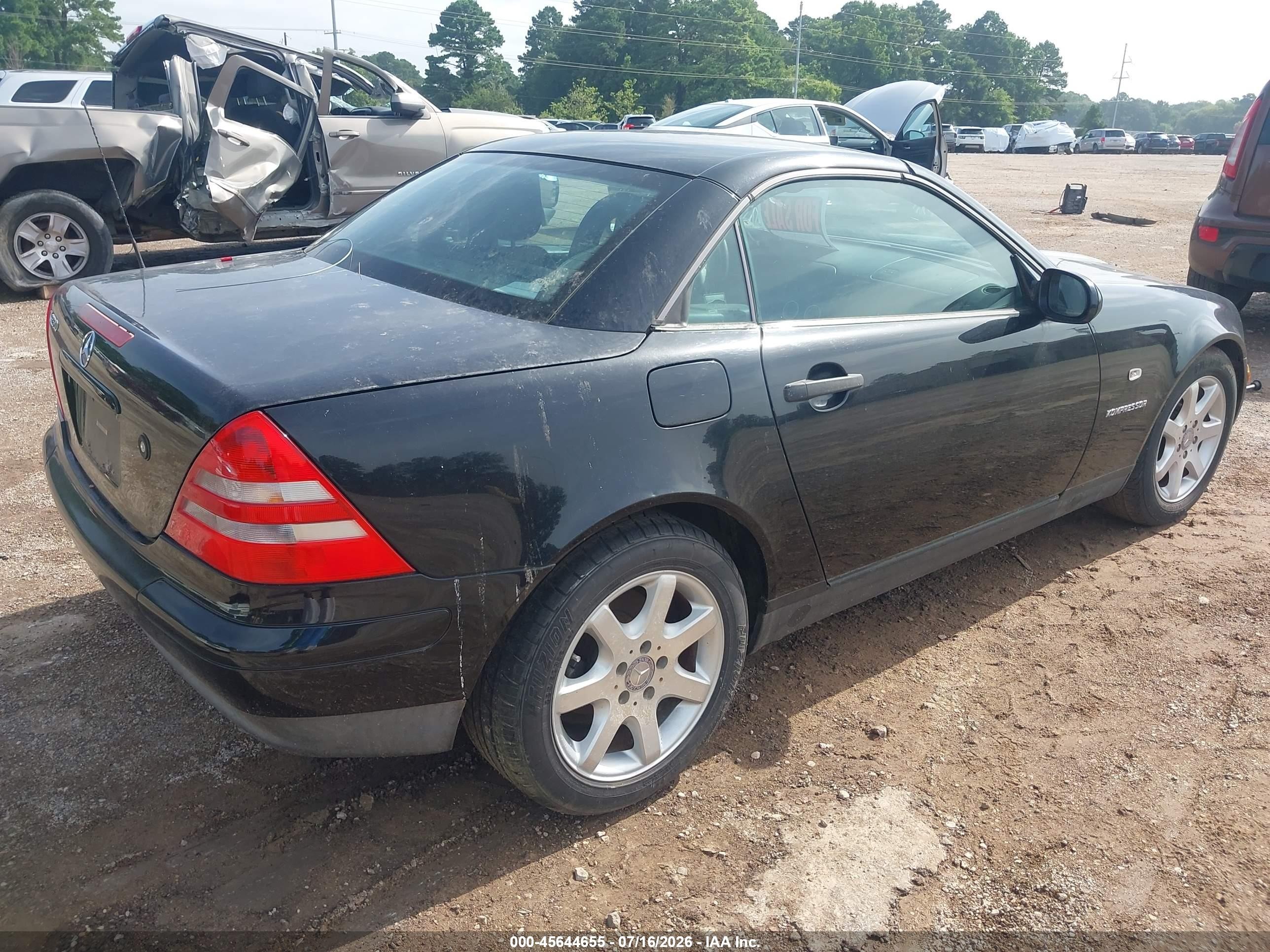 1999 Mercedes-benz Slk 230 Kompressor Black vin: WDBKK47F5XF111623