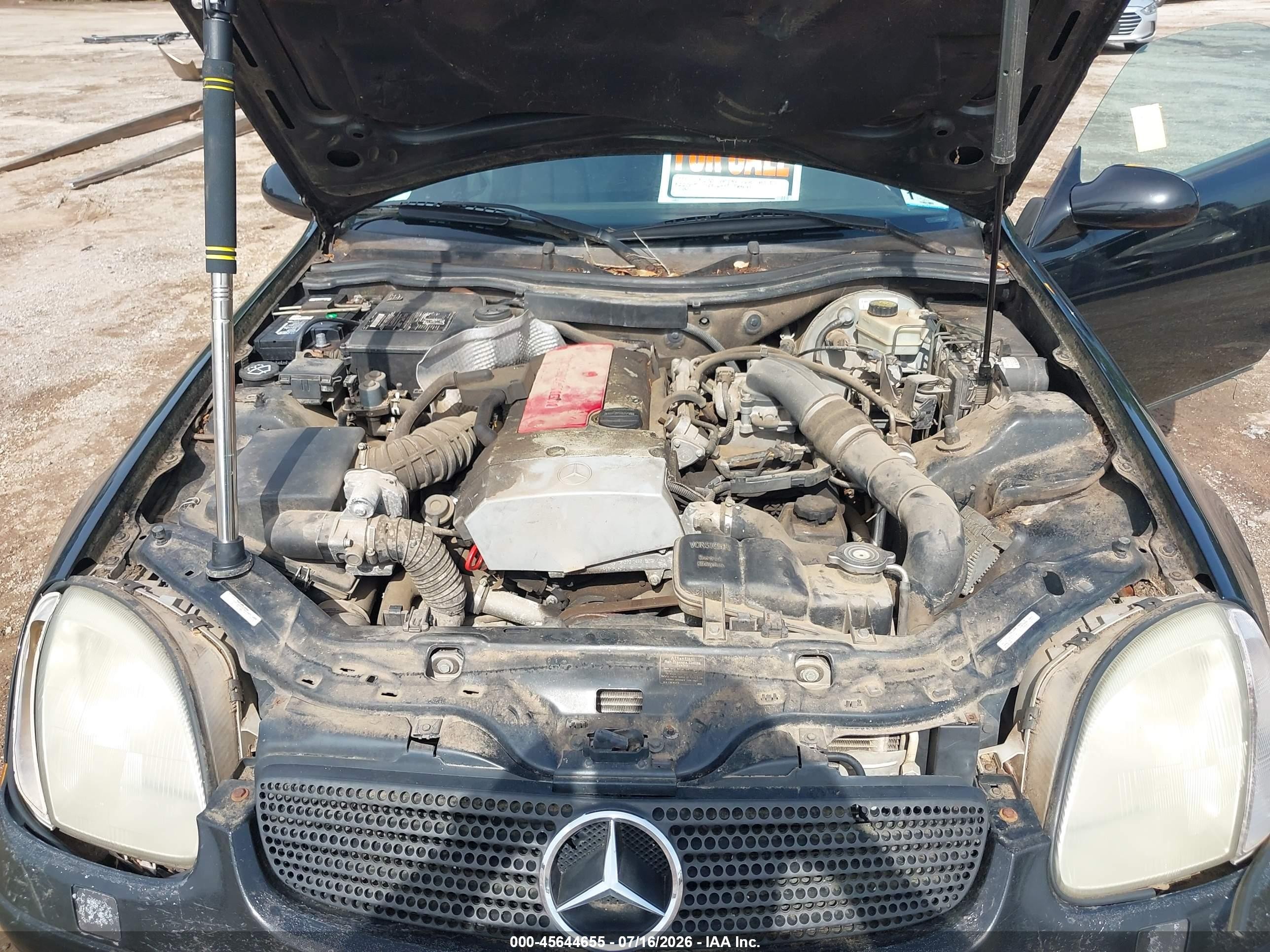 1999 Mercedes-benz Slk 230 Kompressor Black vin: WDBKK47F5XF111623