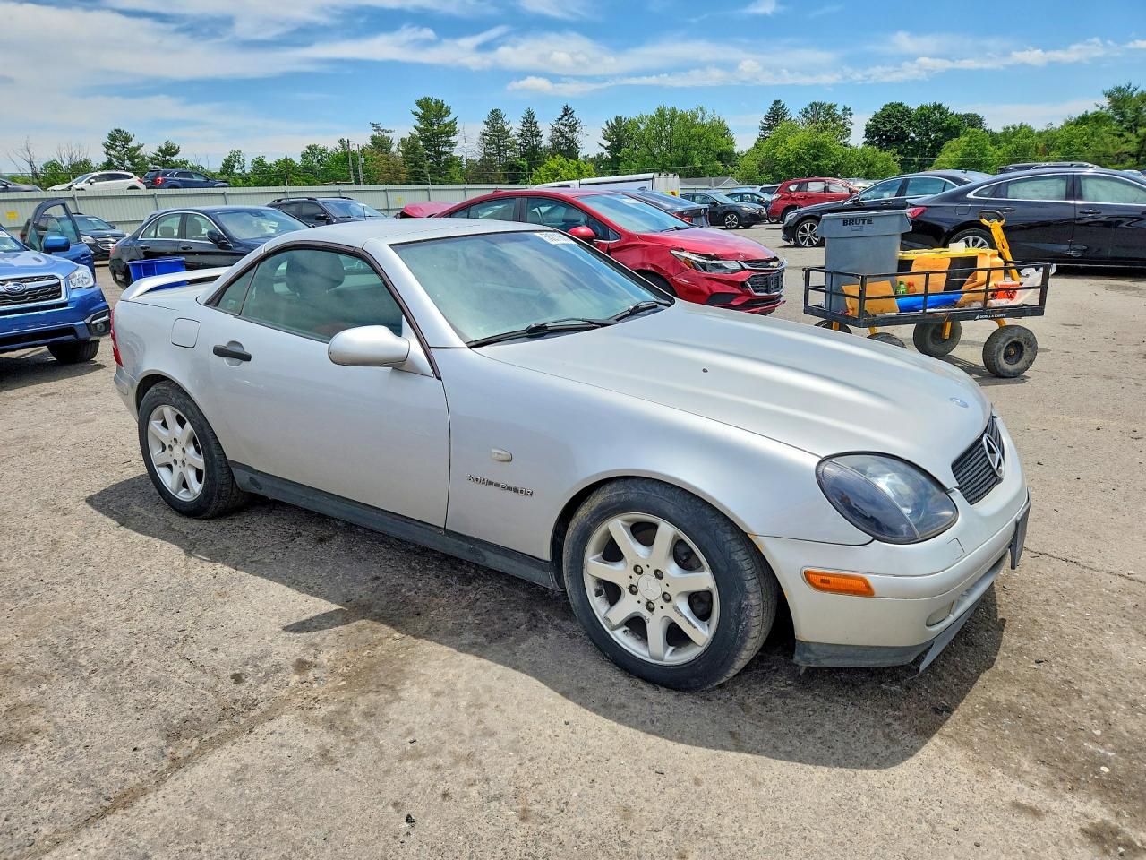 1999 Mercedes-benz Slk 230 Kompressor Silver vin: WDBKK47F5XF117504