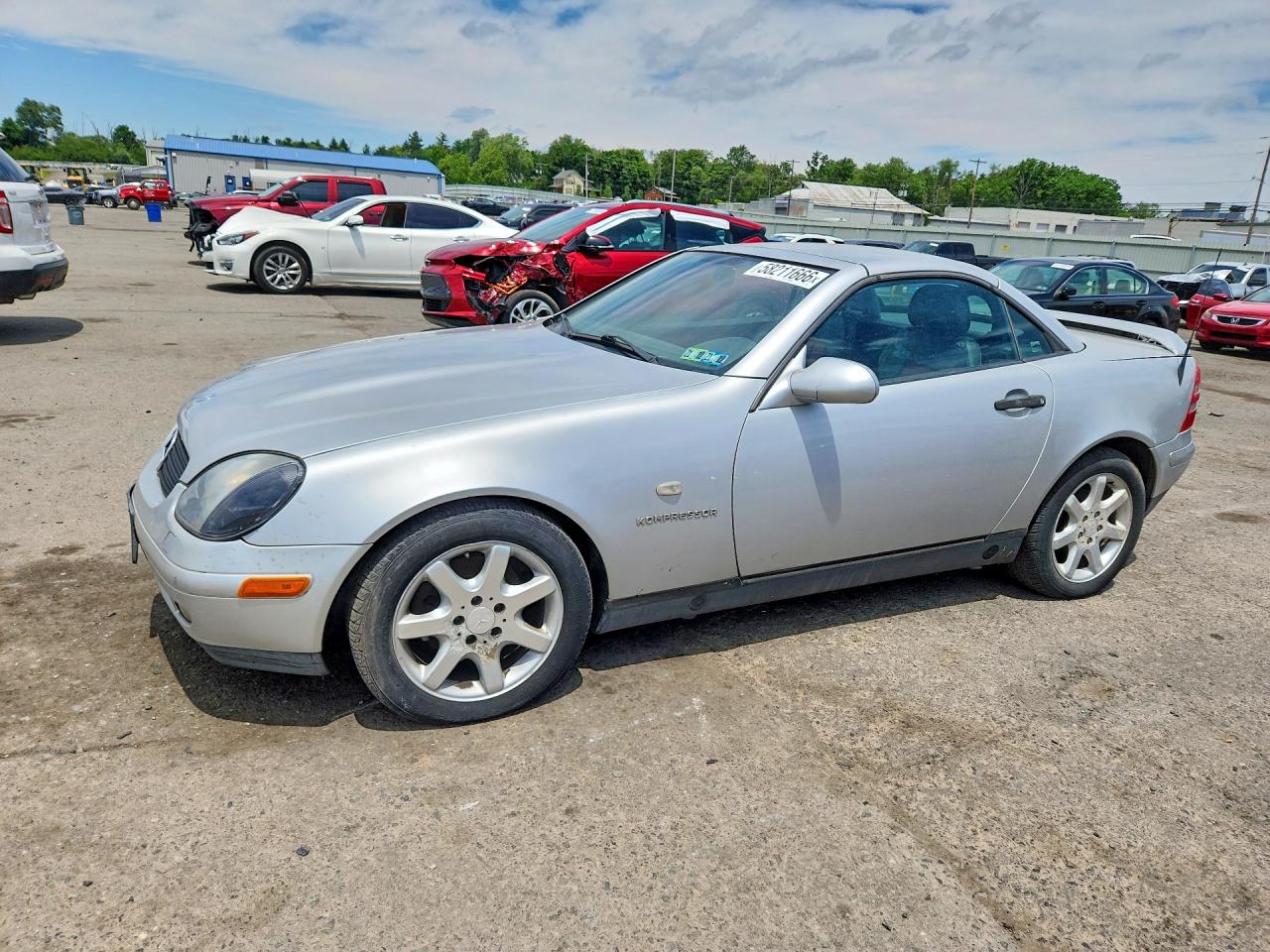1999 Mercedes-benz Slk 230 Kompressor Silver vin: WDBKK47F5XF117504