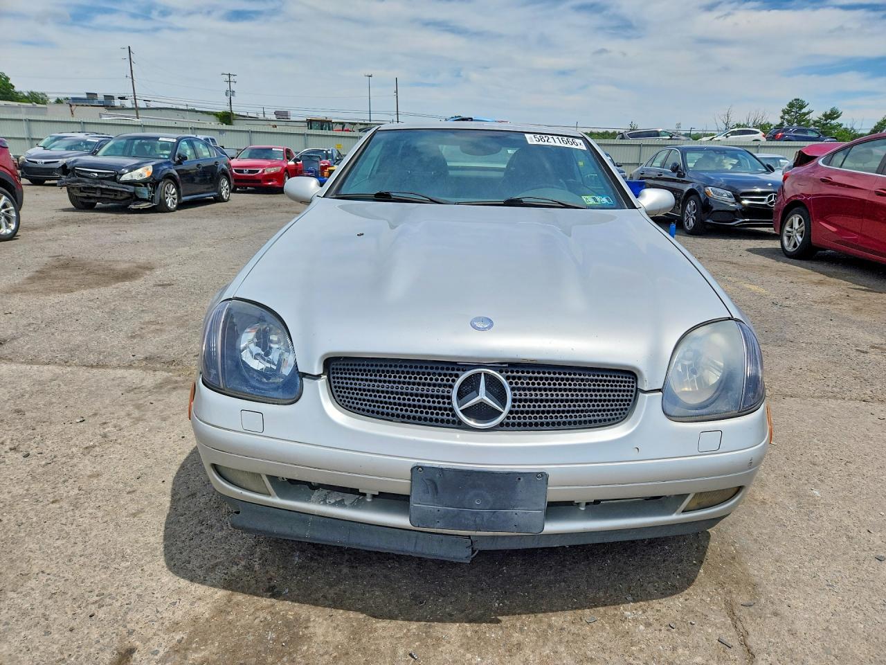 1999 Mercedes-benz Slk 230 Kompressor Silver vin: WDBKK47F5XF117504