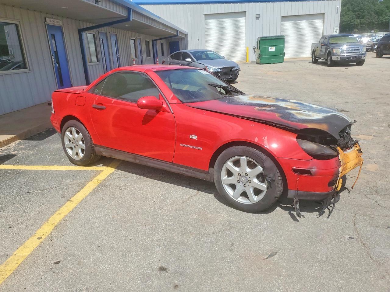 1999 Mercedes-benz Slk 230 Kompressor Red vin: WDBKK47F6XF095335