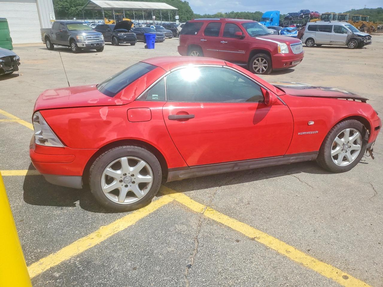 1999 Mercedes-benz Slk 230 Kompressor Red vin: WDBKK47F6XF095335