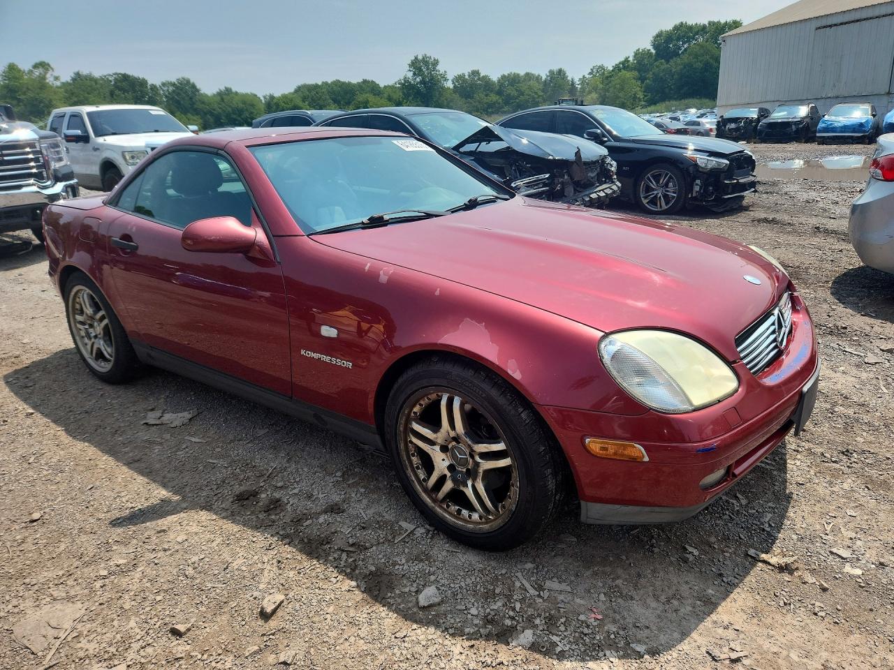 2000 Mercedes-benz Slk 230 Kompressor Maroon vin: WDBKK47F6YF159679