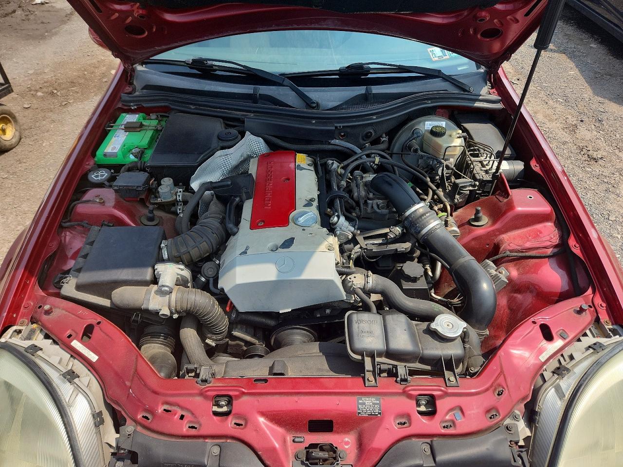 2000 Mercedes-benz Slk 230 Kompressor Maroon vin: WDBKK47F6YF159679