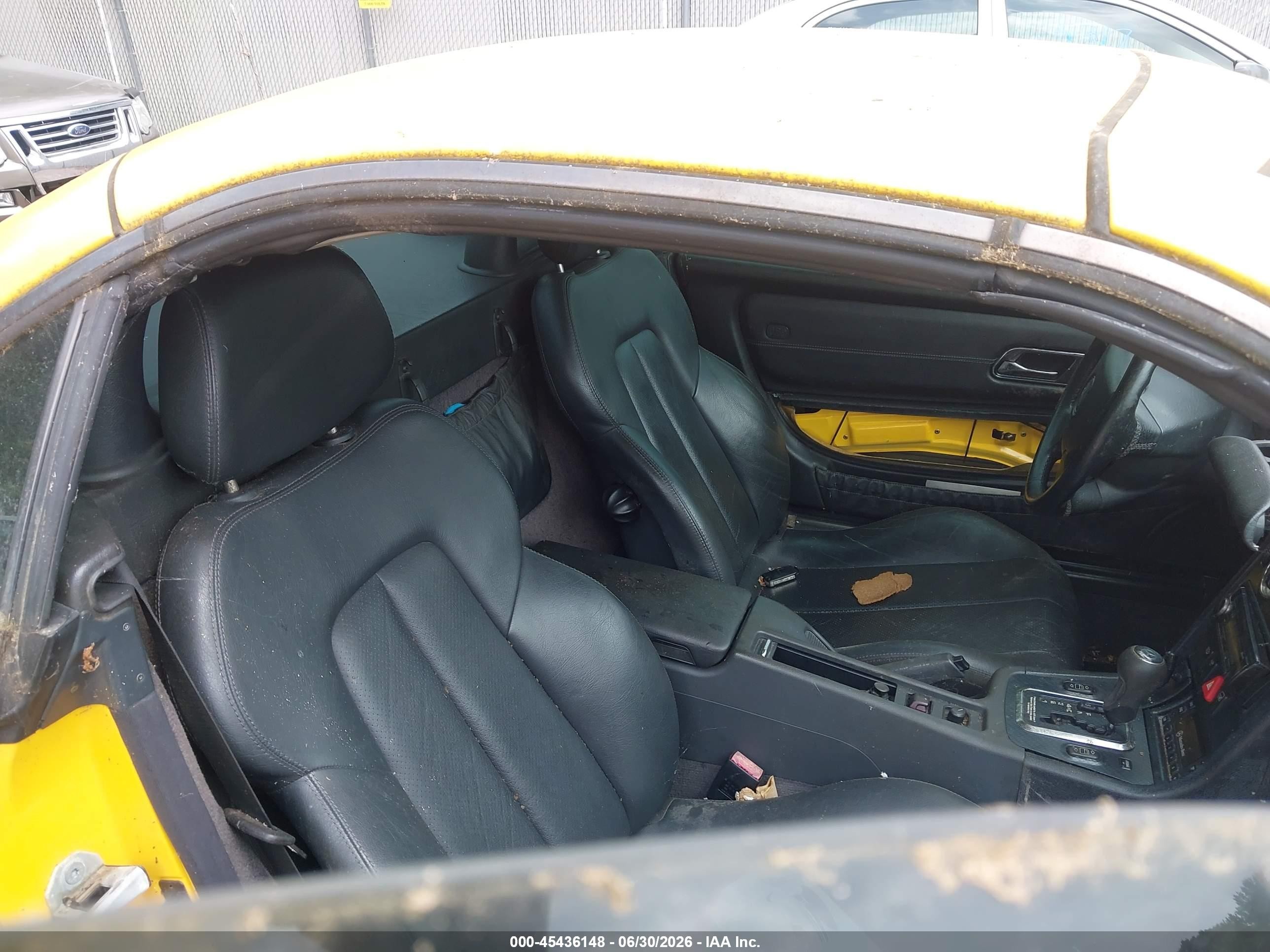 1998 Mercedes-benz Slk 230   Yellow vin: WDBKK47F7WF078414