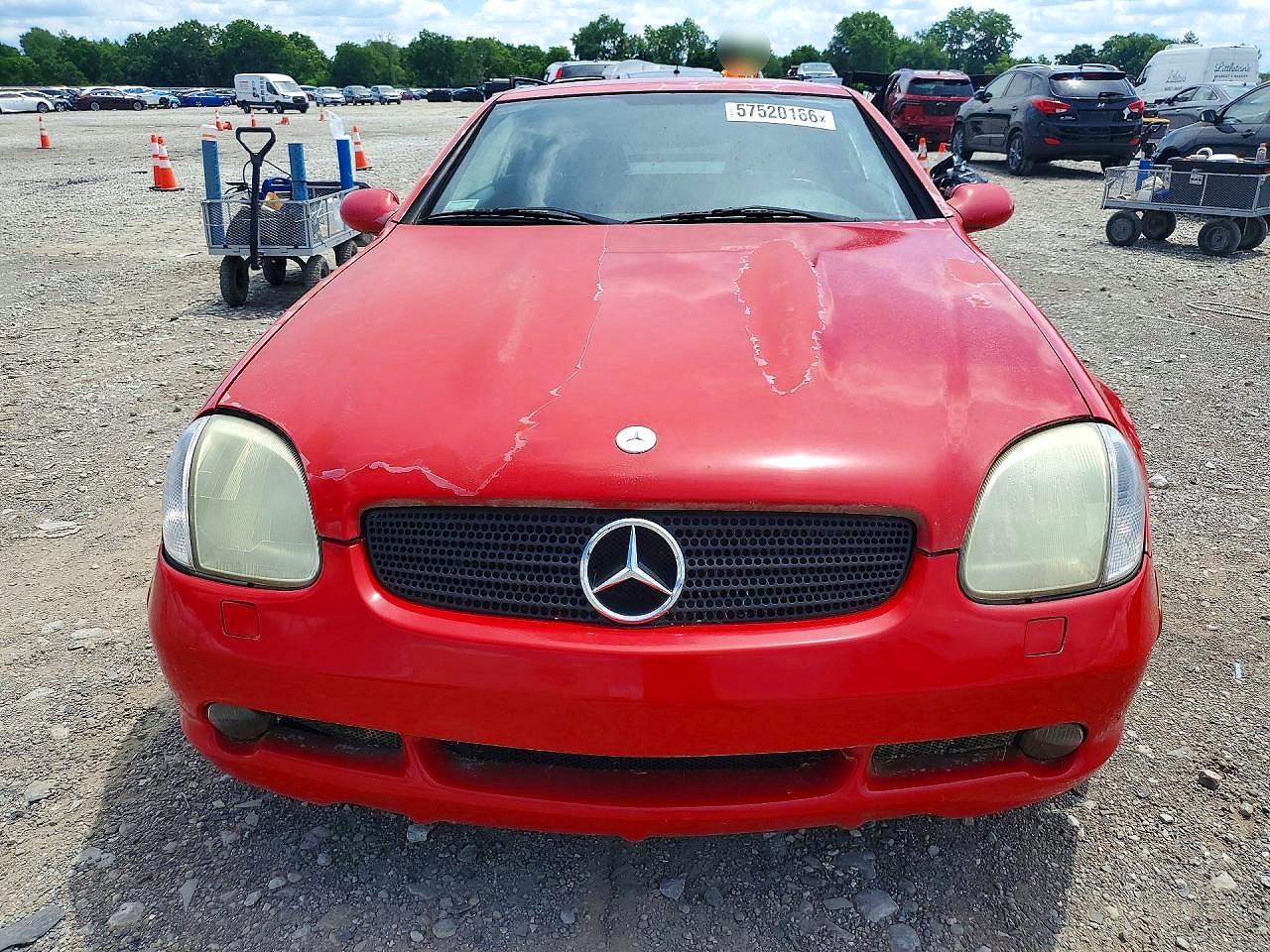 1999 Mercedes-benz Slk Красный vin: WDBKK47F7XF098289