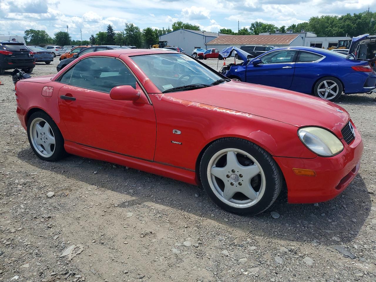 1999 Mercedes-benz Slk Красный vin: WDBKK47F7XF098289