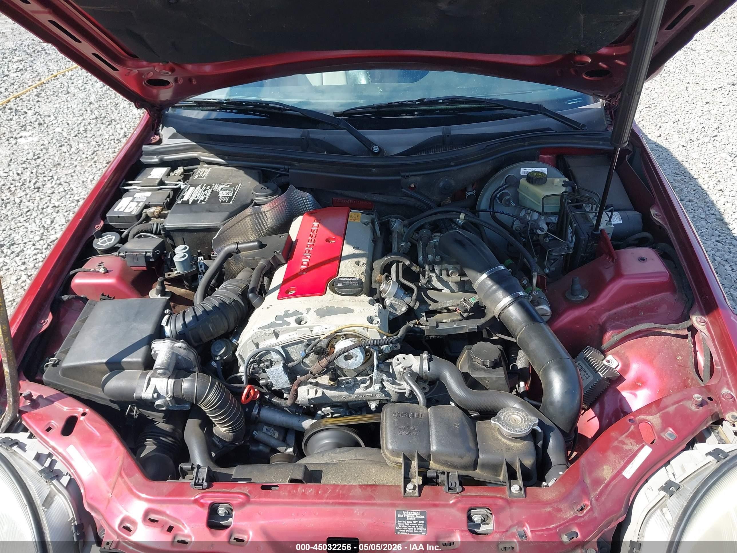 1999 Mercedes-benz Slk 230 Kompressor Red vin: WDBKK47F7XF116452