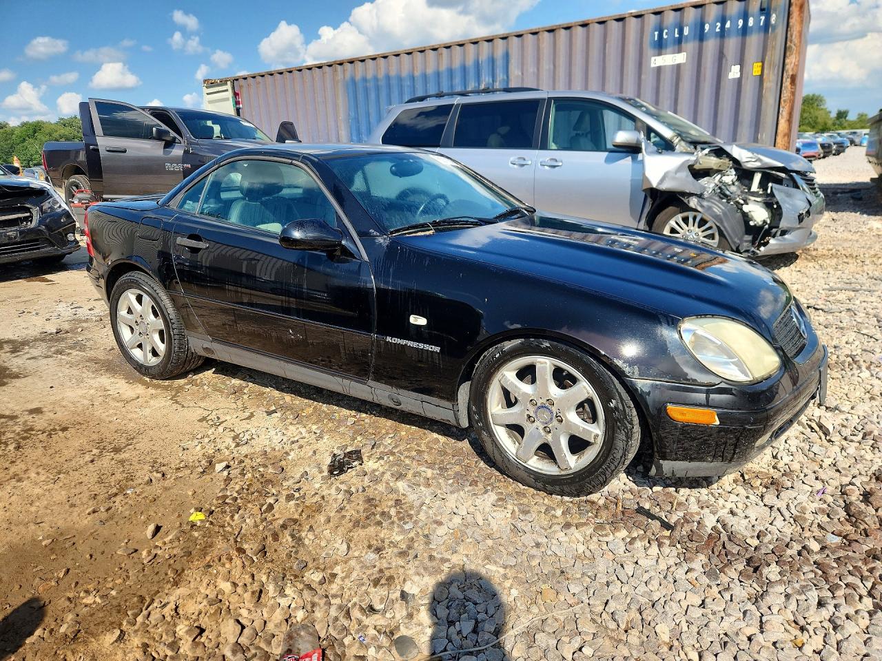 1999 Mercedes-benz Slk 230 Kompressor Black vin: WDBKK47F7XF120338