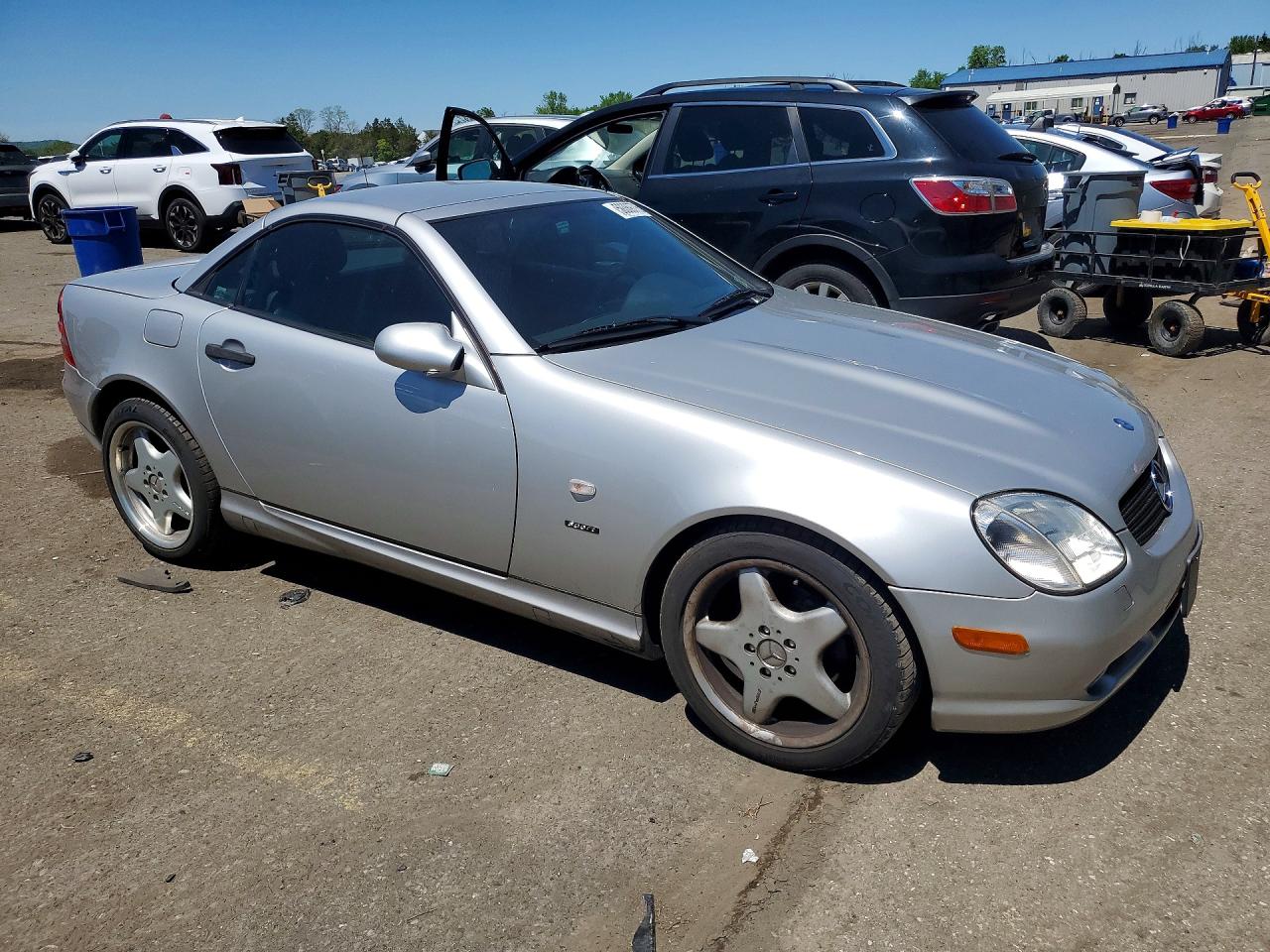 1999 Mercedes-benz Slk 230 Kompressor Silver vin: WDBKK47F8XF104214