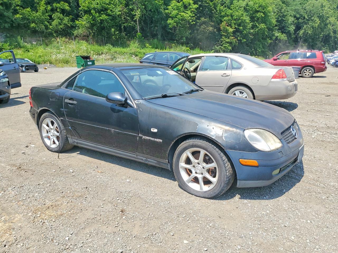 1998 Mercedes-benz Slk 230 Kompressor Black vin: WDBKK47F9WF072419