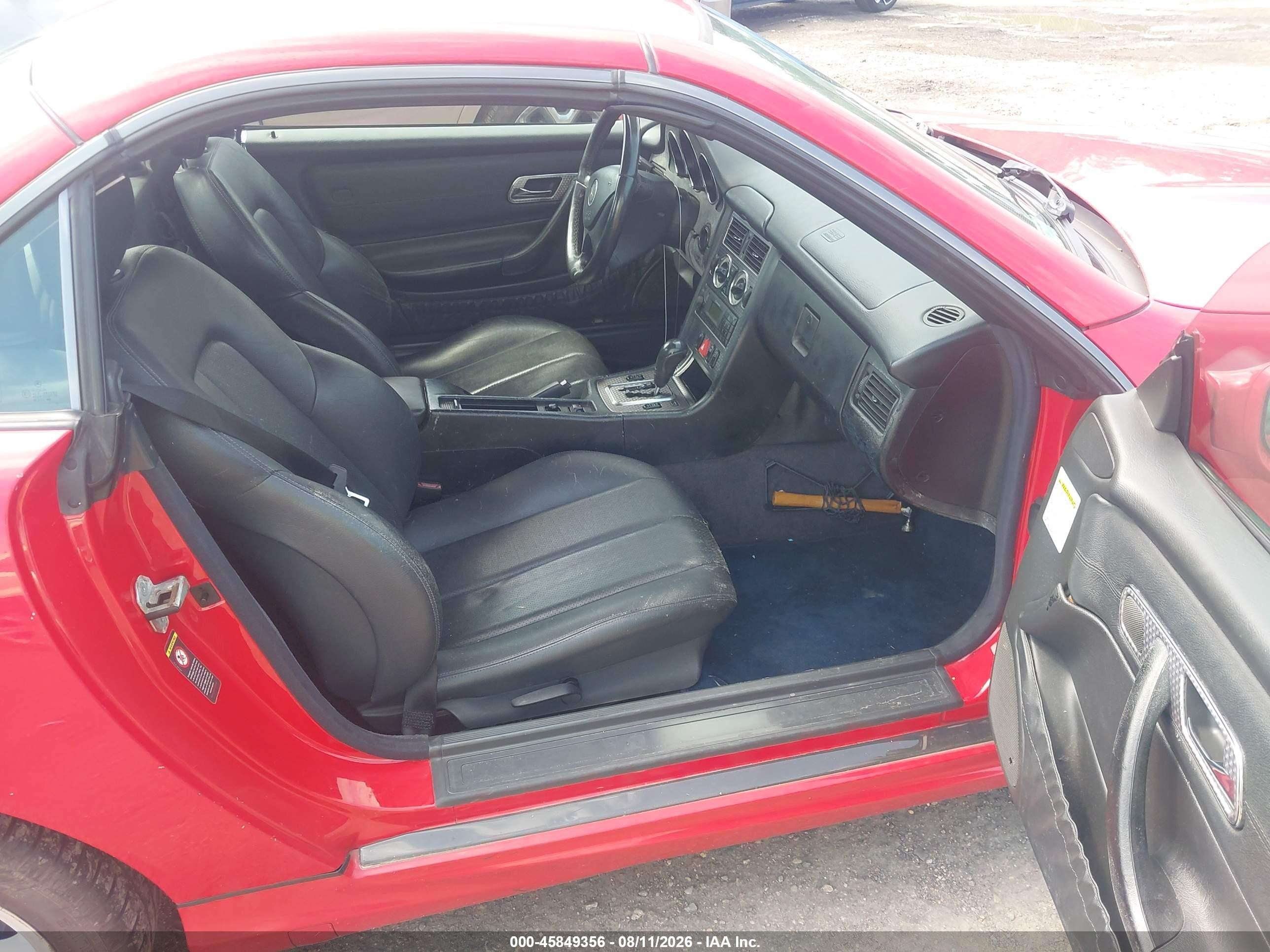 2001 Mercedes-benz Slk 230 Kompressor Red vin: WDBKK49F01F182250