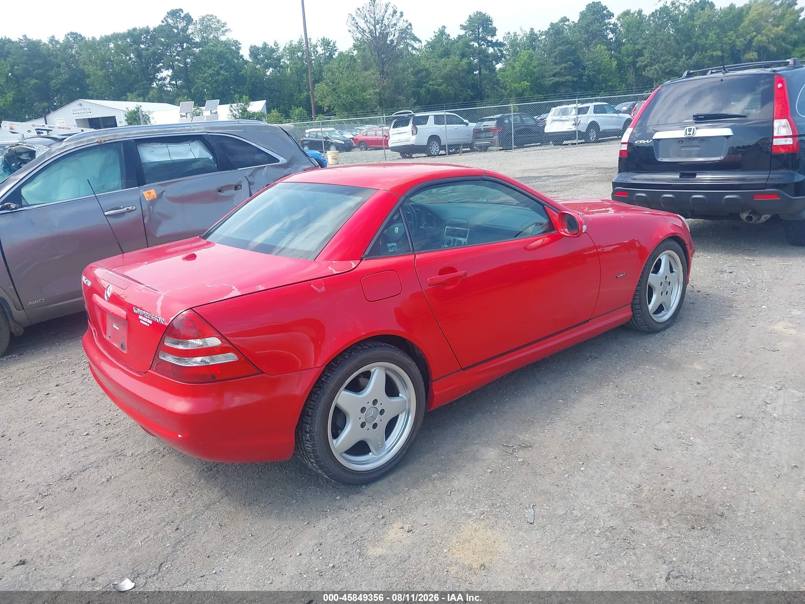 2001 Mercedes-benz Slk 230 Kompressor Red vin: WDBKK49F01F182250