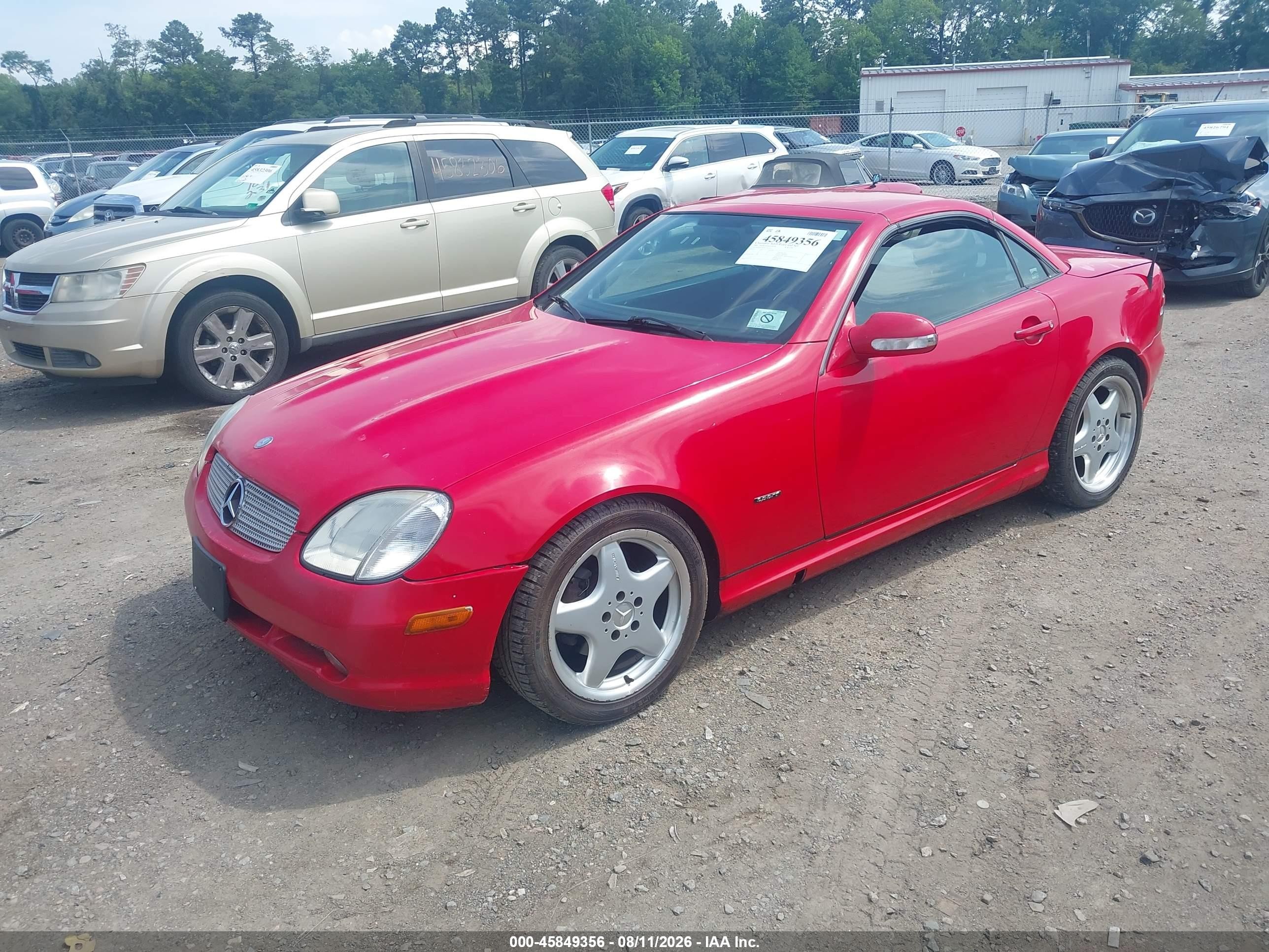 2001 Mercedes-benz Slk 230 Kompressor Red vin: WDBKK49F01F182250