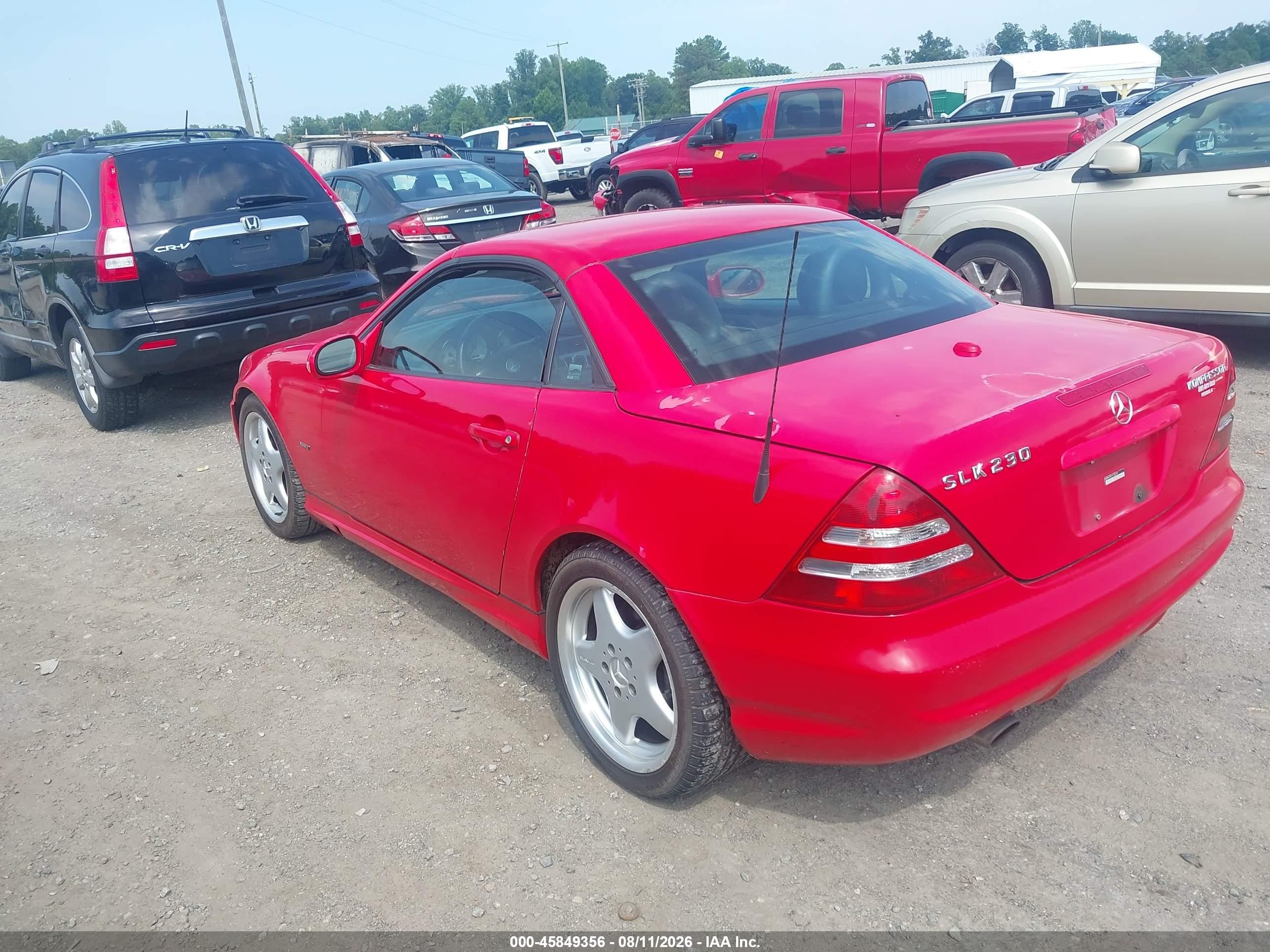 2001 Mercedes-benz Slk 230 Kompressor Red vin: WDBKK49F01F182250