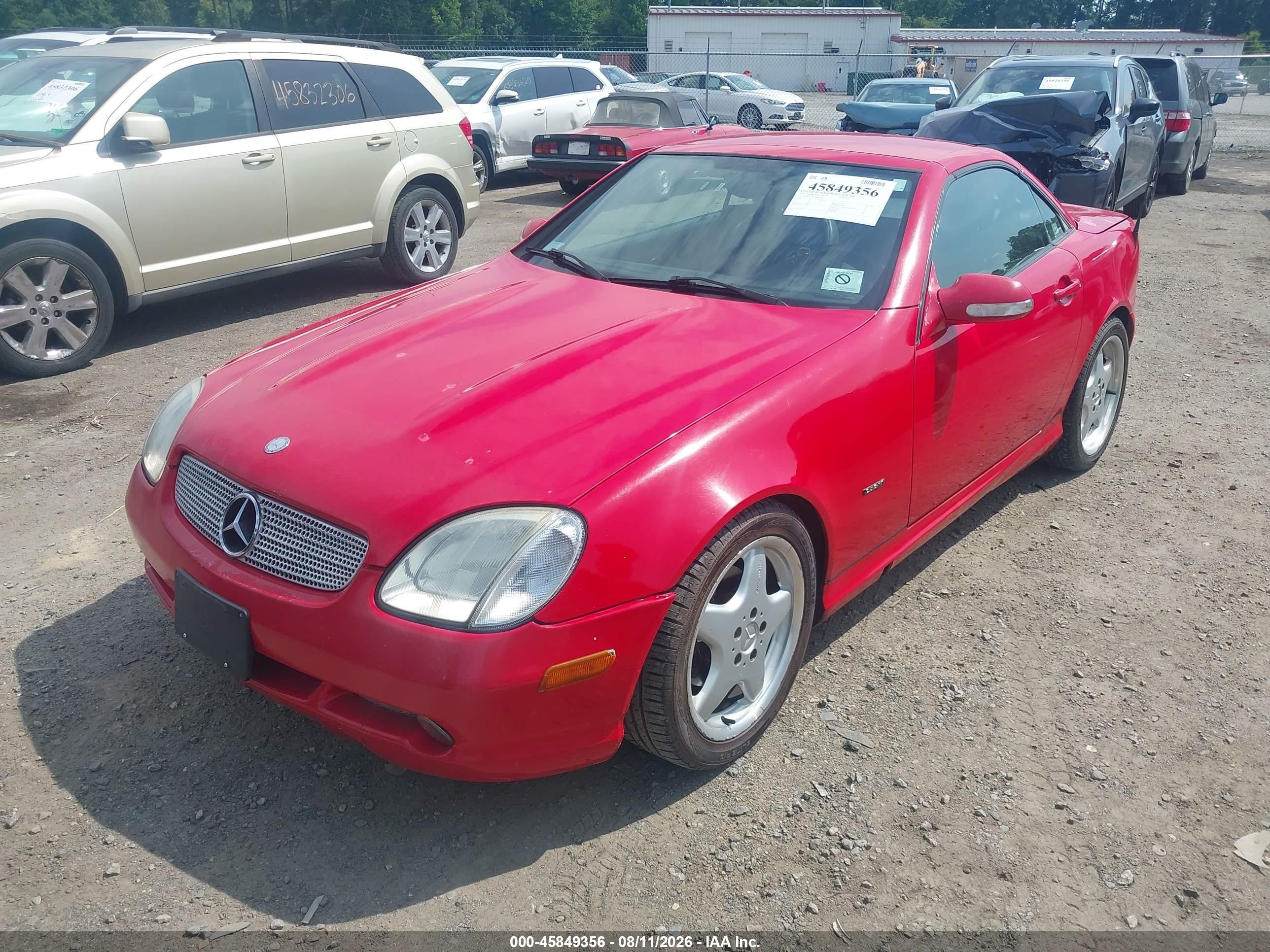 2001 Mercedes-benz Slk 230 Kompressor Red vin: WDBKK49F01F182250