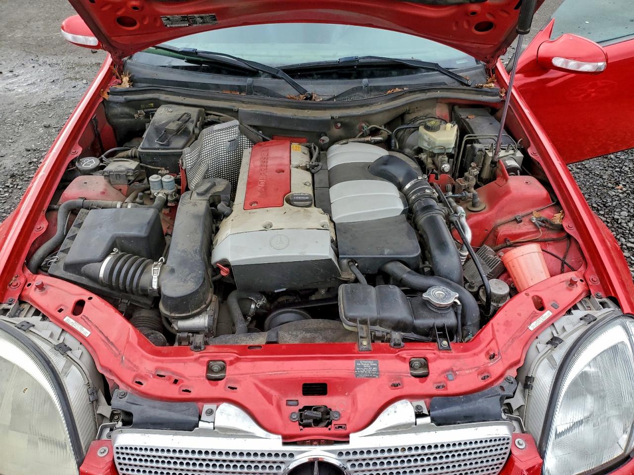 2001 Mercedes-benz Slk 230 Kompressor Red vin: WDBKK49F01F196276